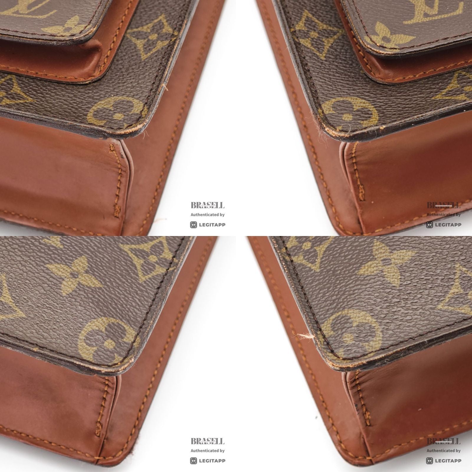 LOUIS VUITTON Monceau Monogram Canvas Brown Hand Bag M51187 【ImportFeeFREE】