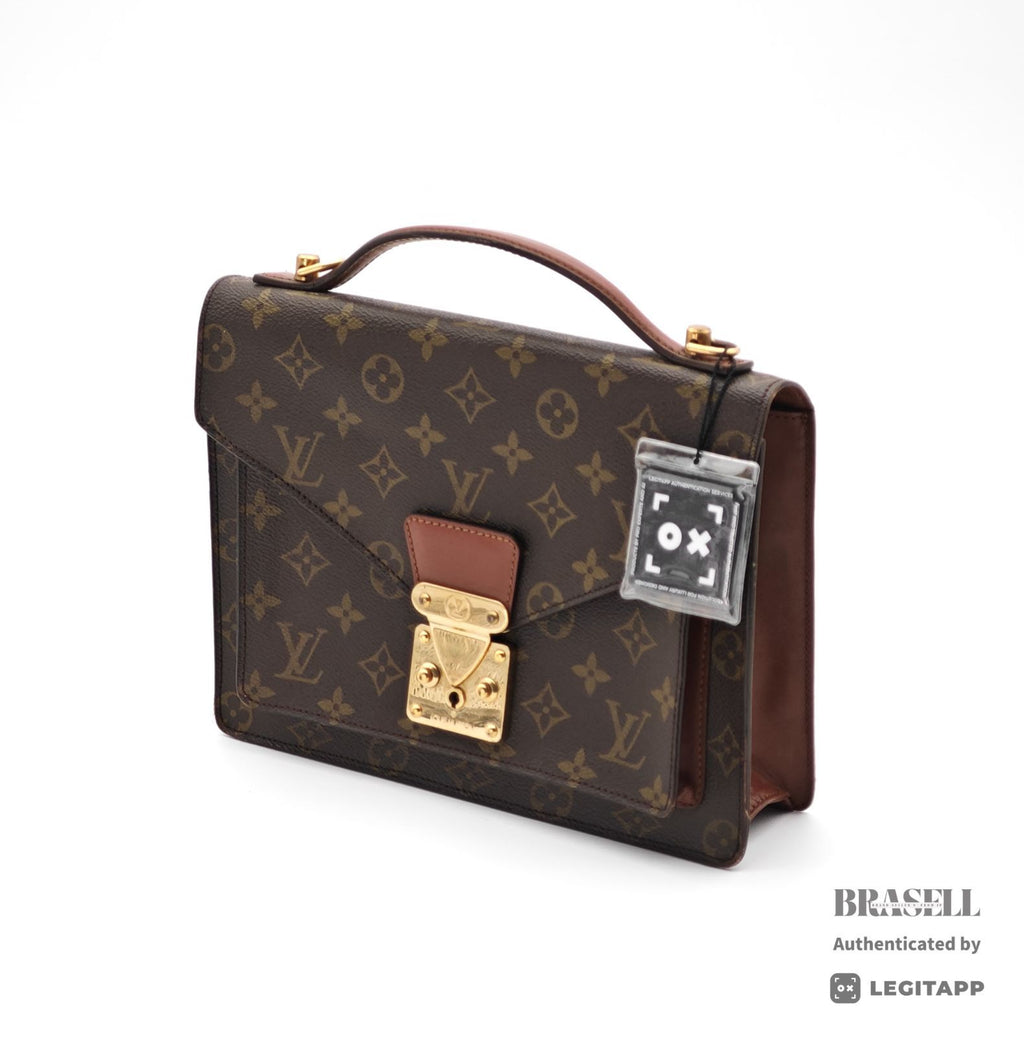 LOUIS VUITTON Monceau Monogram Canvas Brown Hand Bag M51187 【ImportFeeFREE】