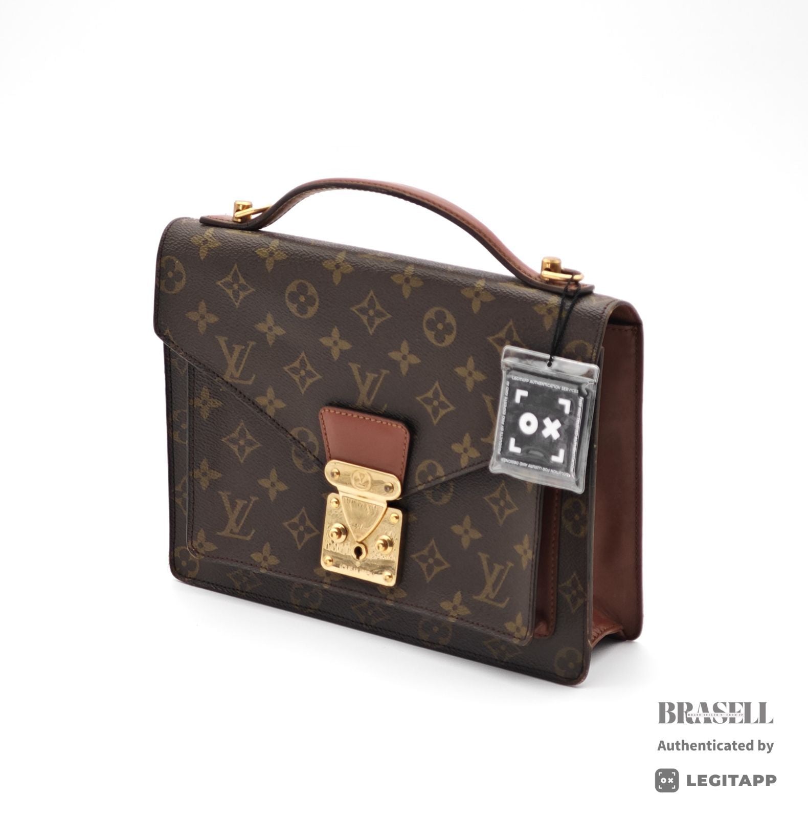 LOUIS VUITTON Monceau Monogram Canvas Brown Hand Bag M51187 【ImportFeeFREE】