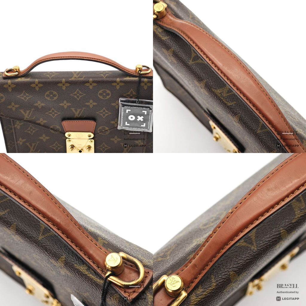 LOUIS VUITTON Monceau Monogram Canvas Brown Hand Bag M51187 【ImportFeeFREE】