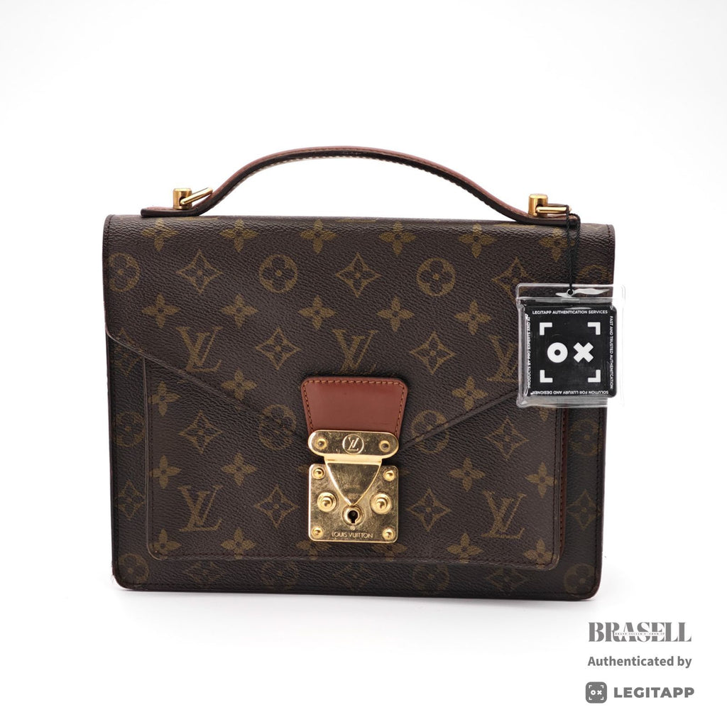 LOUIS VUITTON Monceau Monogram Canvas Brown Hand Bag M51187 【ImportFeeFREE】