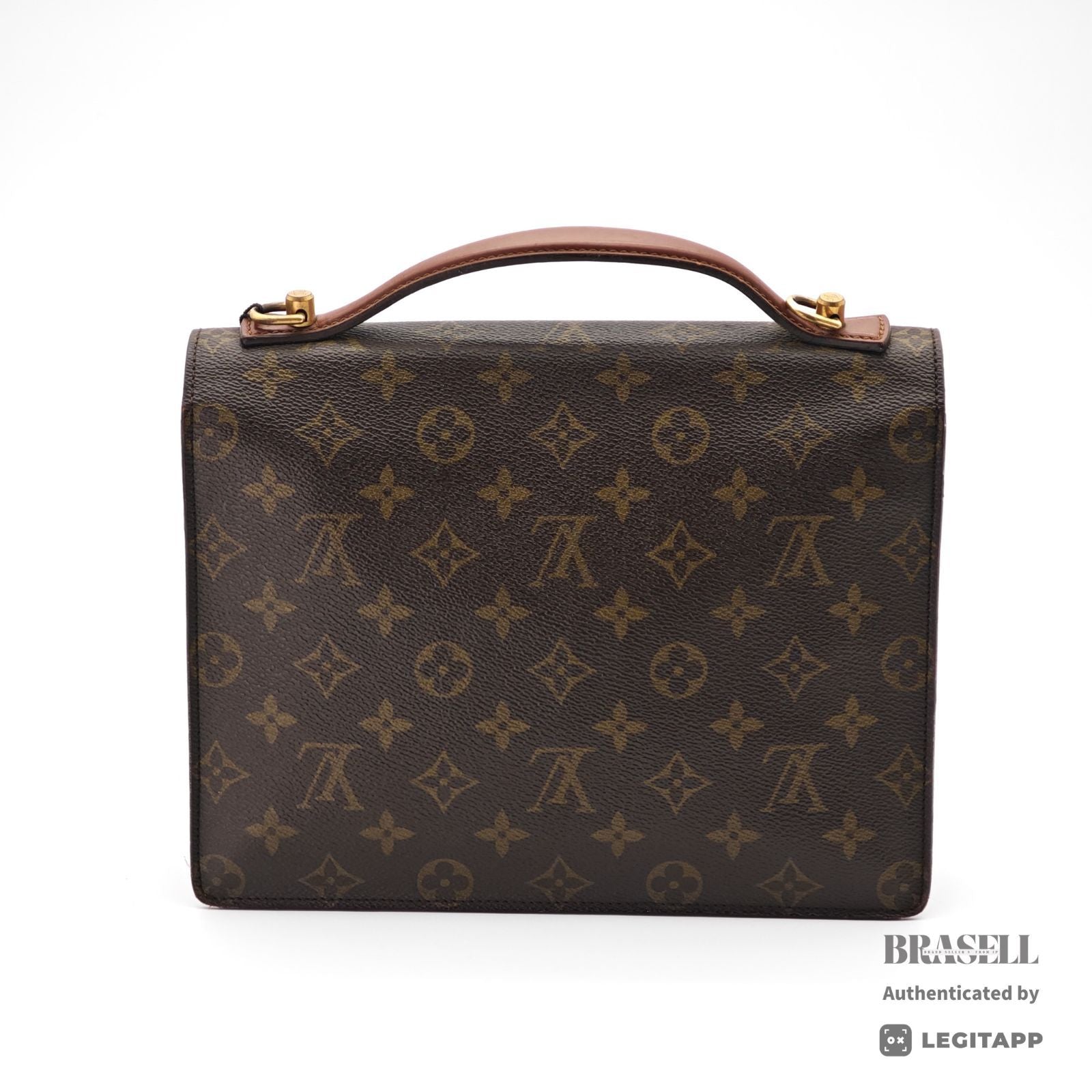 LOUIS VUITTON Monceau Monogram Canvas Brown Hand Bag M51187 【ImportFeeFREE】