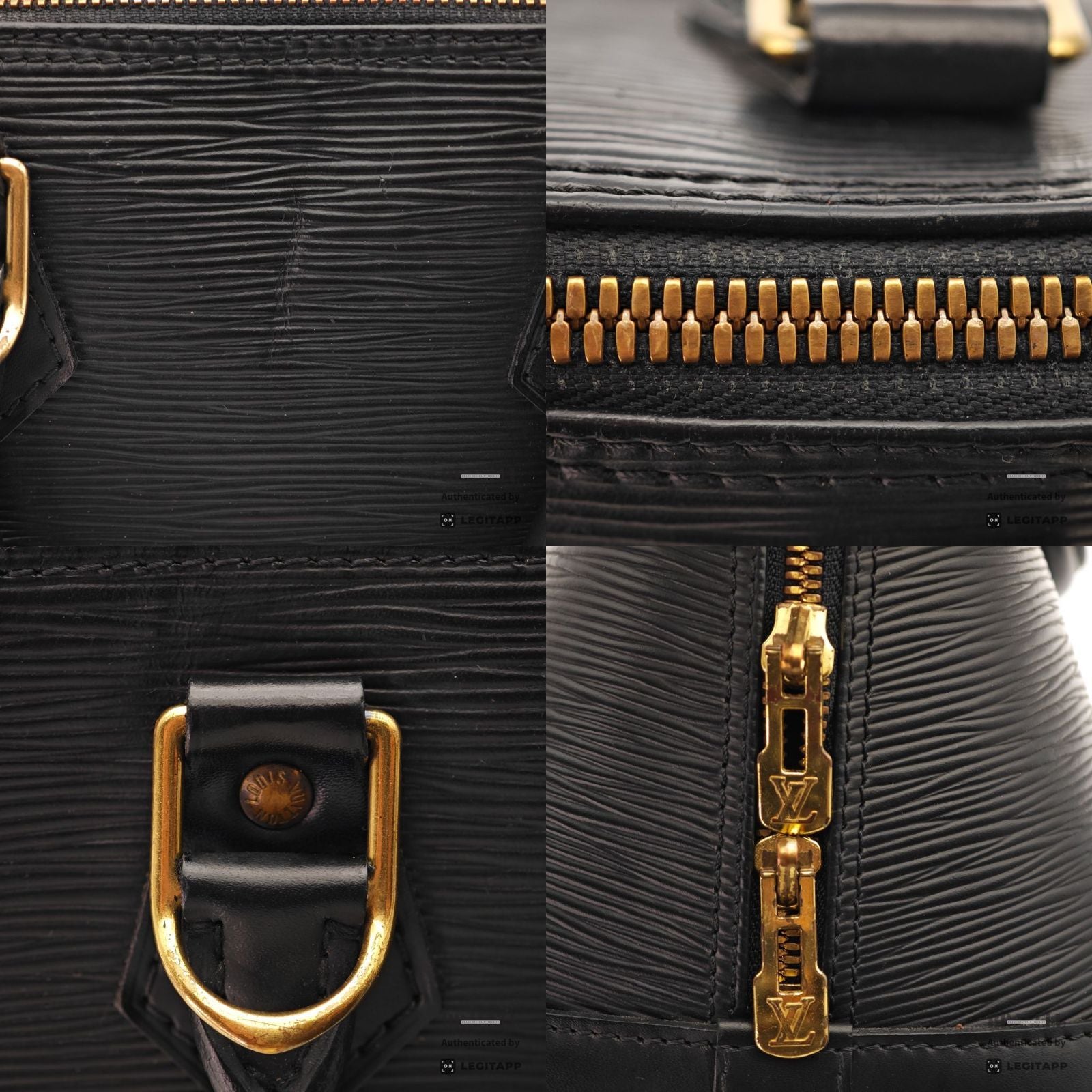 LOUIS VUITTON Epi Alma M52142 Handbag Black Women's【ImportFeeFREE】