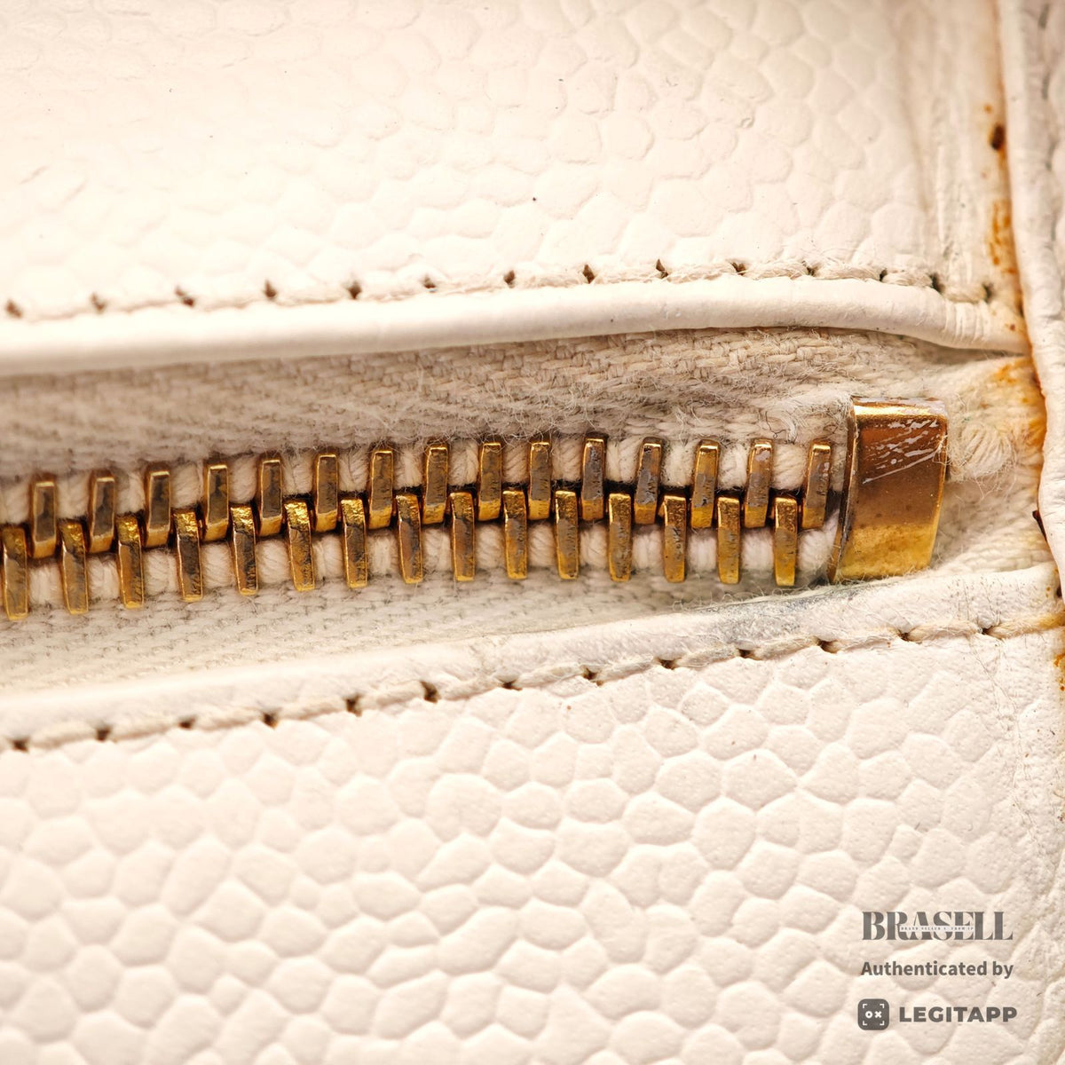 CHANEL Caviar Skin Shoulder Tote Bag White Women's【ImportFeeFREE】