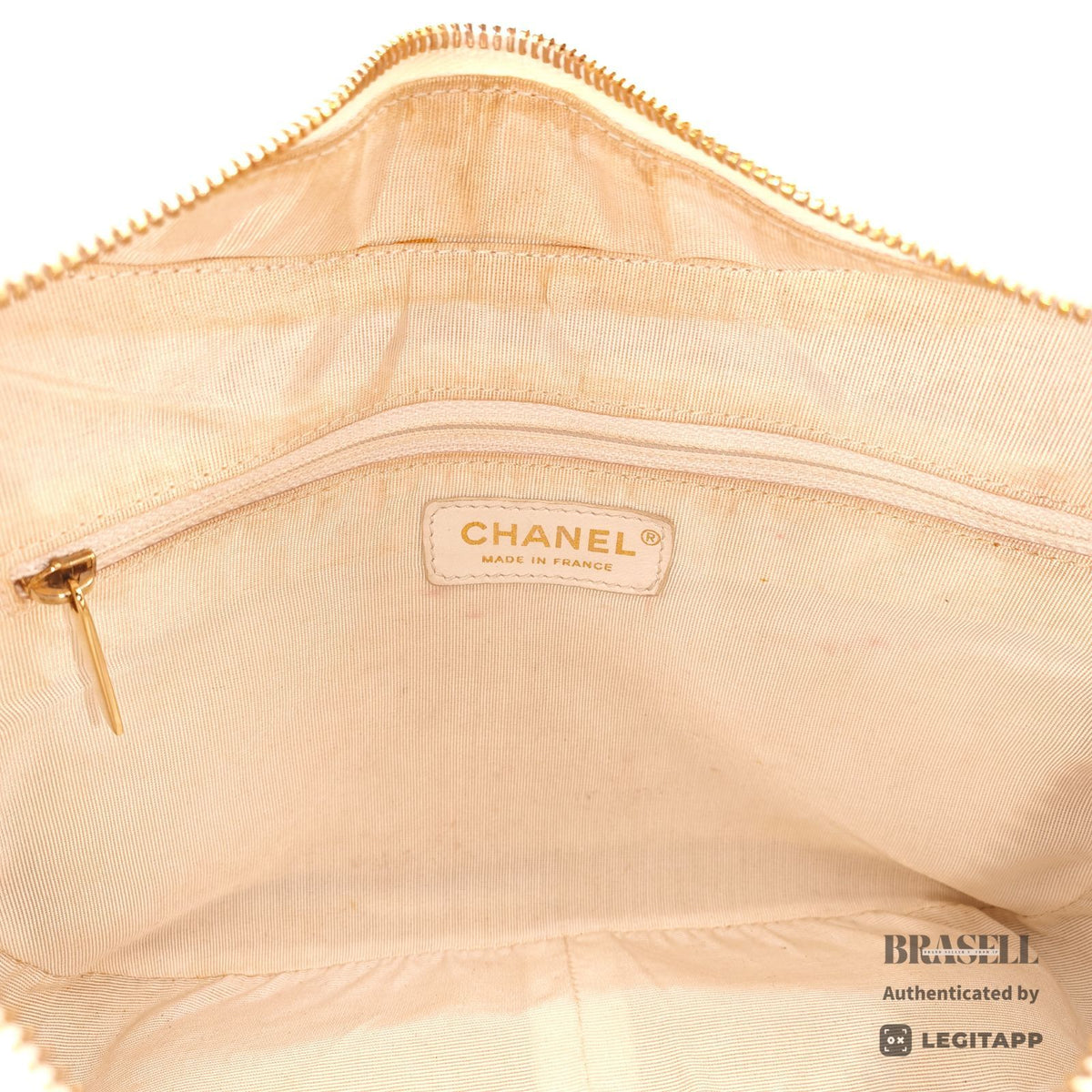 CHANEL Caviar Skin Shoulder Tote Bag White Women's【ImportFeeFREE】