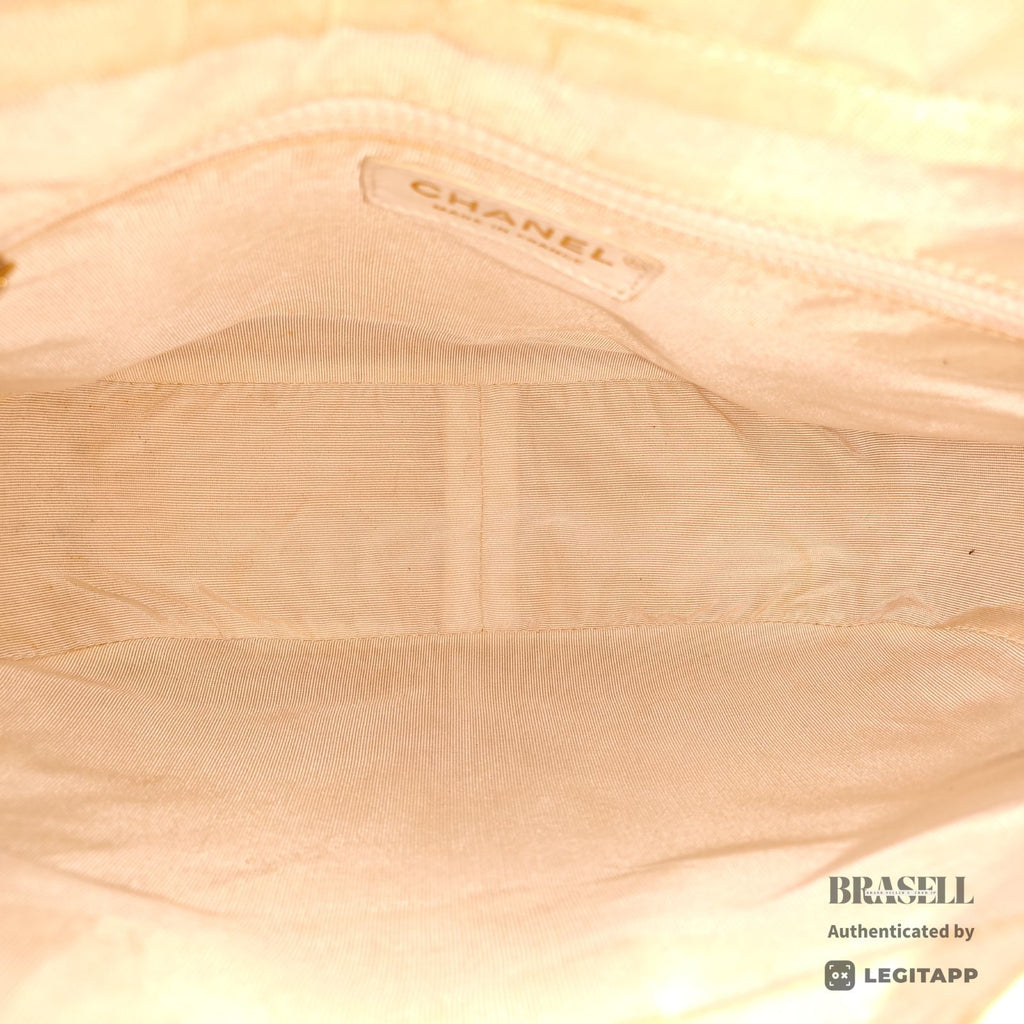 CHANEL Caviar Skin Shoulder Tote Bag White Women's【ImportFeeFREE】
