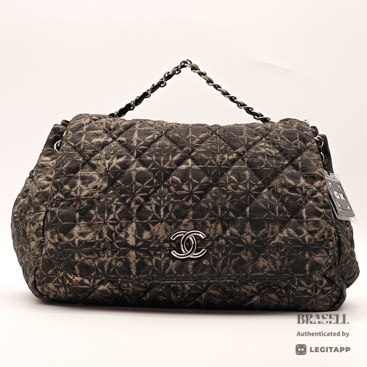 CHANEL Retro Pattern Chain Bag Gray Women's Handbag【ImportFeeFREE】