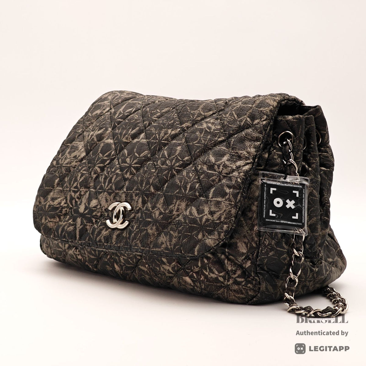 CHANEL Retro Pattern Chain Bag Gray Women's Handbag【ImportFeeFREE】