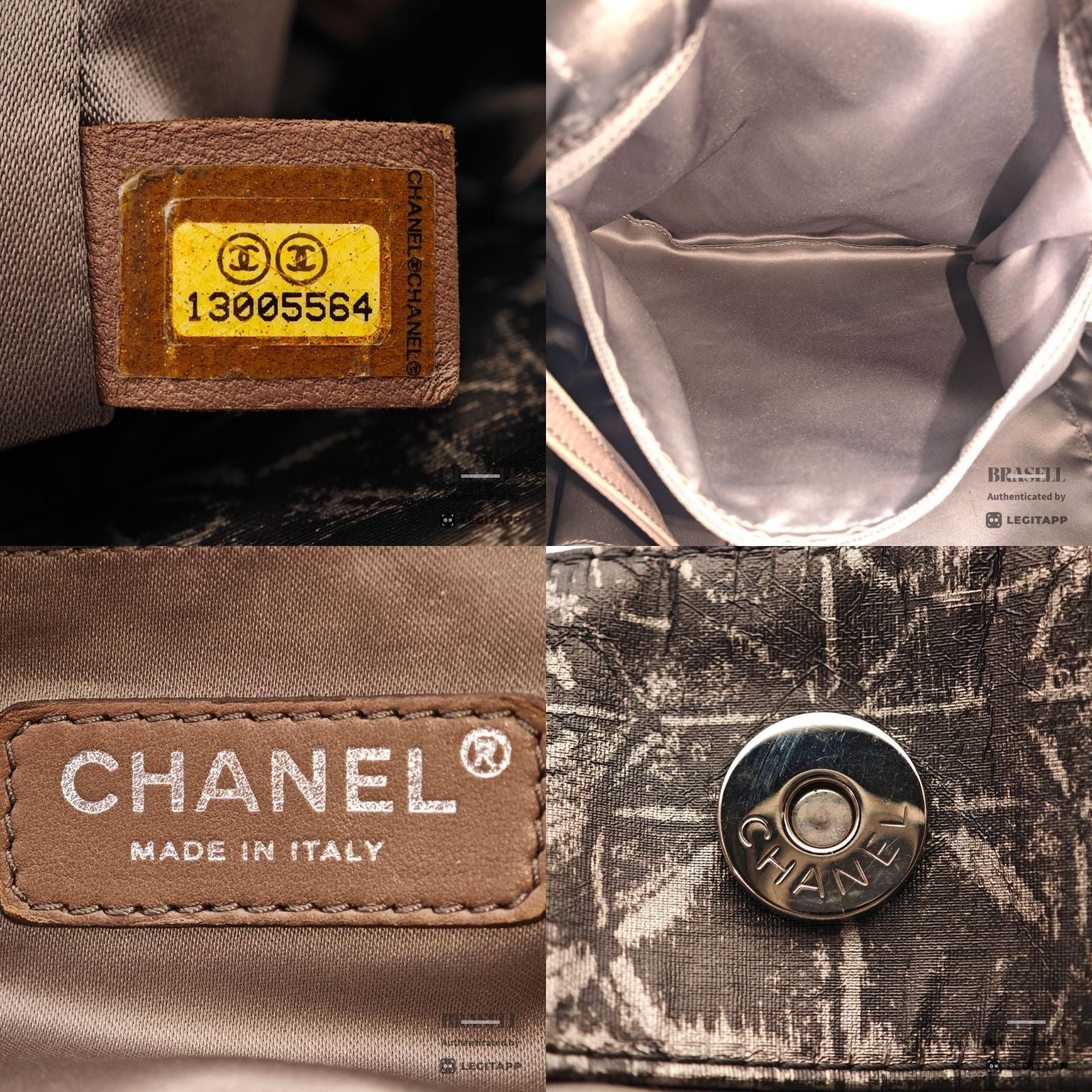 CHANEL Retro Pattern Chain Bag Gray Women's Handbag【ImportFeeFREE】