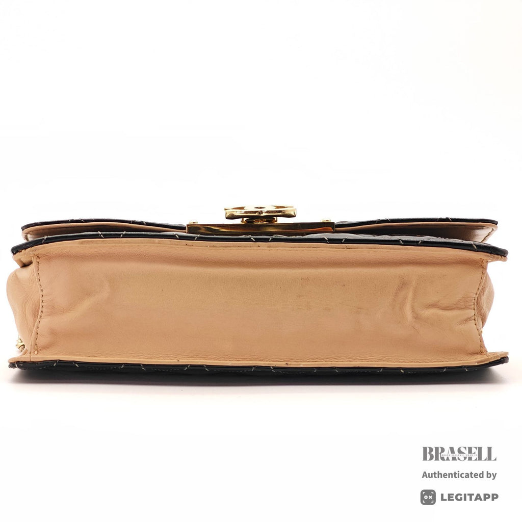 CHANEL 2Way Chain Shoulder Bag Black Leather Flap Clutch【ImportFeeFREE】