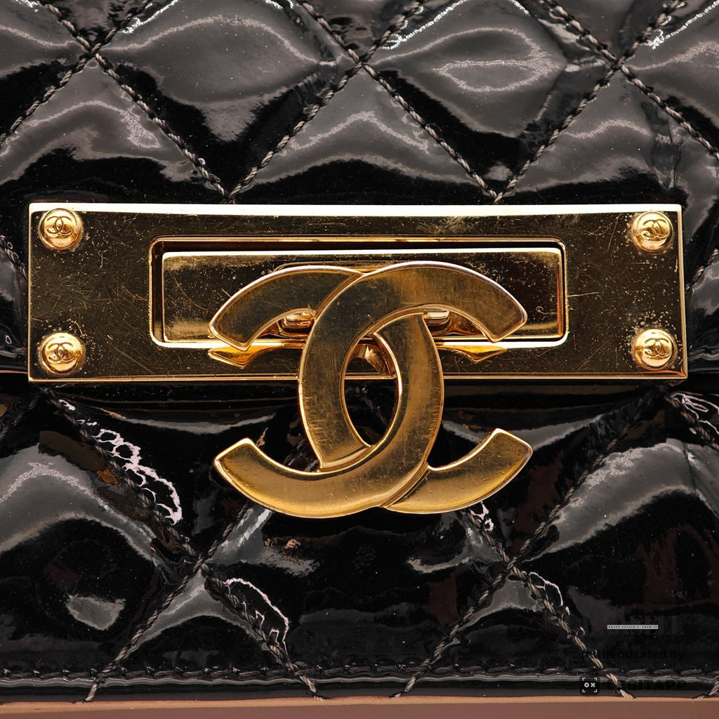 CHANEL 2Way Chain Shoulder Bag Black Leather Flap Clutch【ImportFeeFREE】