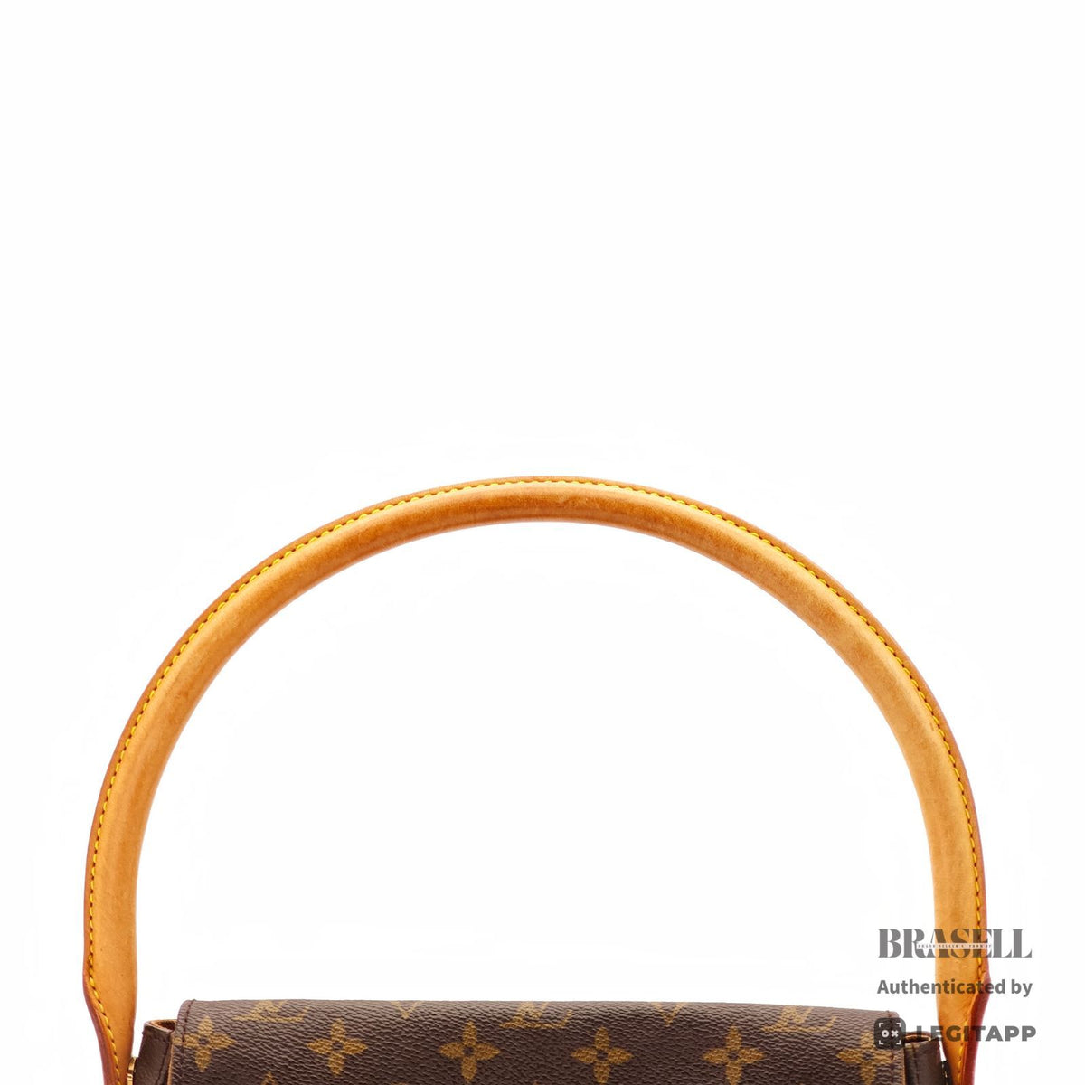 LOUIS VUITTON Monogram Mini Looping M51147 Handbag Brown Women【ImportFeeFREE】