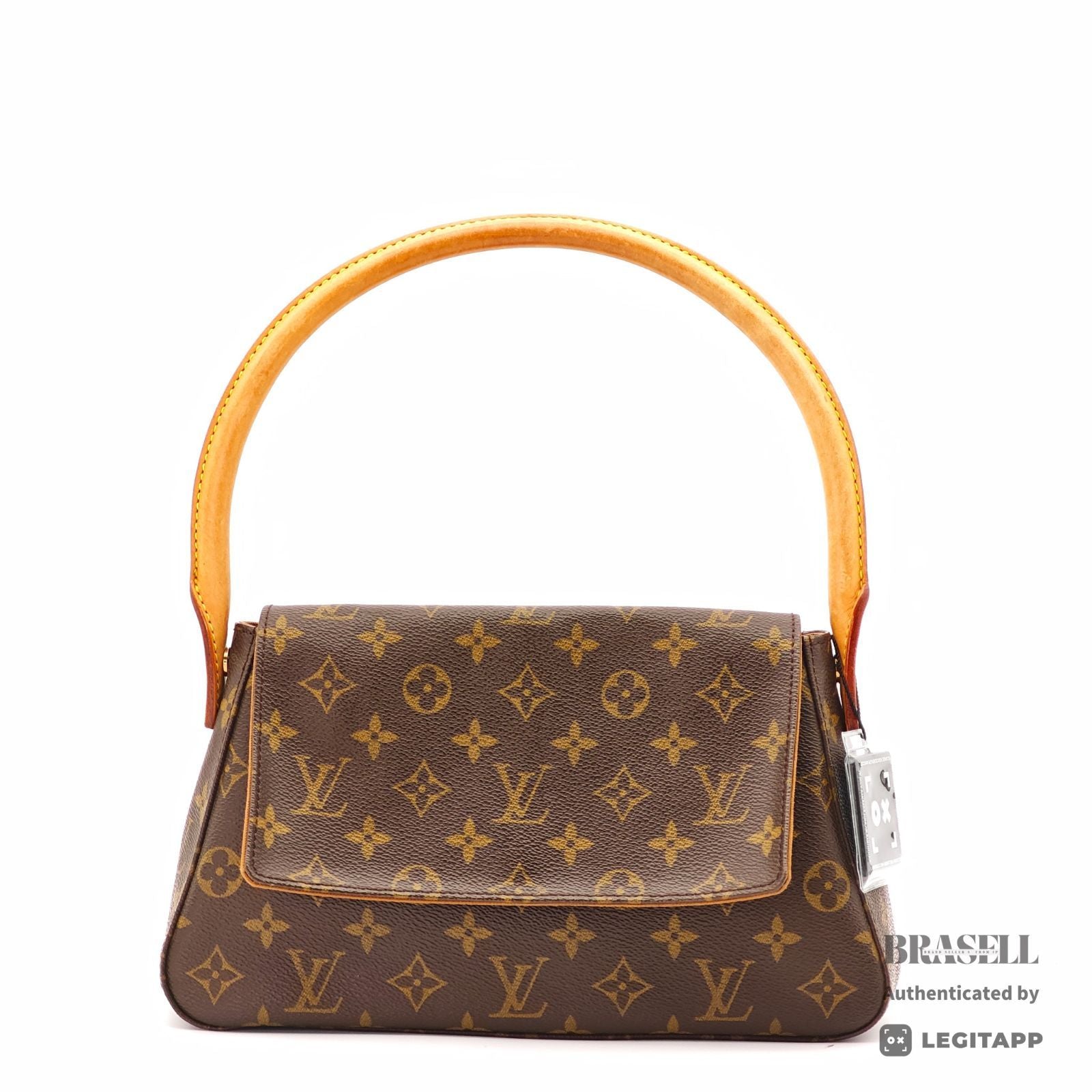 LOUIS VUITTON Monogram Mini Looping M51147 Handbag Brown Women【ImportFeeFREE】
