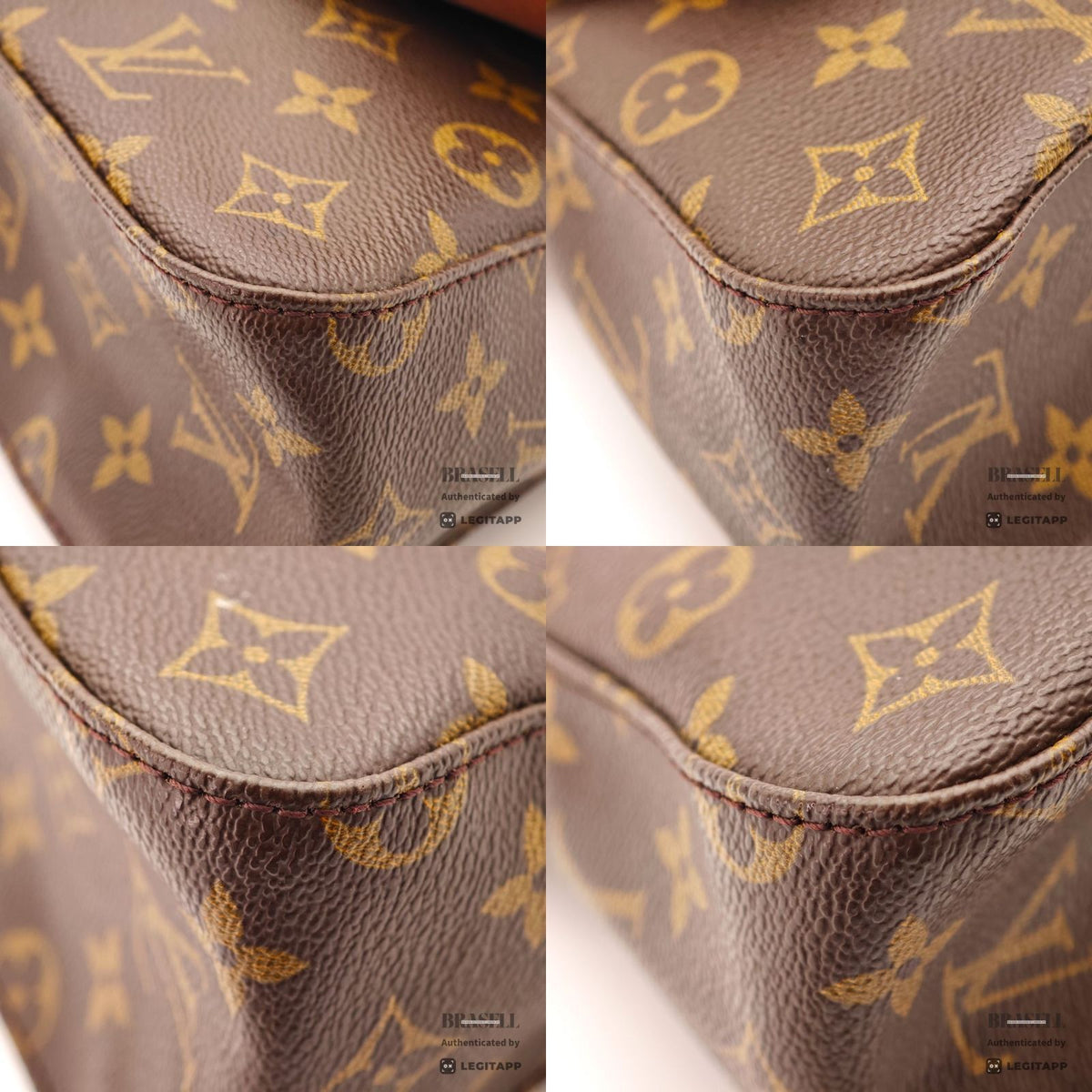 LOUIS VUITTON Monogram Mini Looping M51147 Handbag Brown Women【ImportFeeFREE】