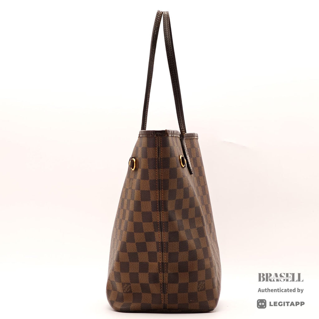 LOUIS VUITTON Neverfull MM Damier Ebene Brown Tote Bag N51105 【ImportFeeFREE】