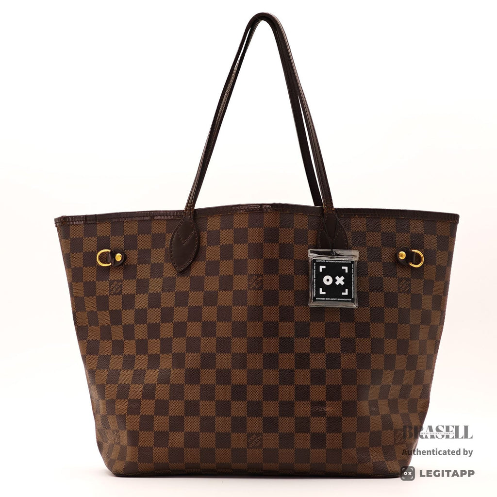 LOUIS VUITTON Neverfull MM Damier Ebene Brown Tote Bag N51105 【ImportFeeFREE】