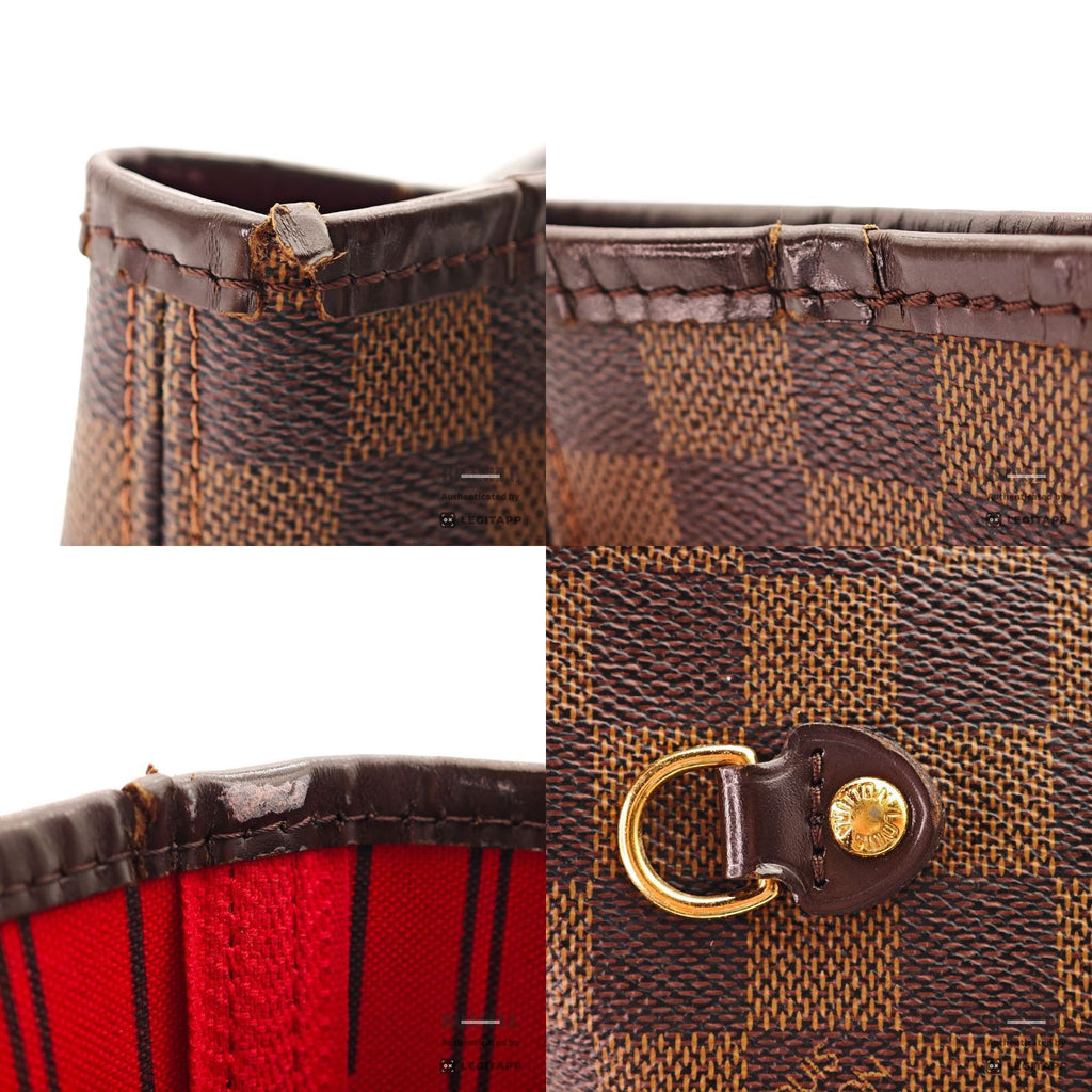 LOUIS VUITTON Neverfull MM Damier Ebene Brown Tote Bag N51105 【ImportFeeFREE】