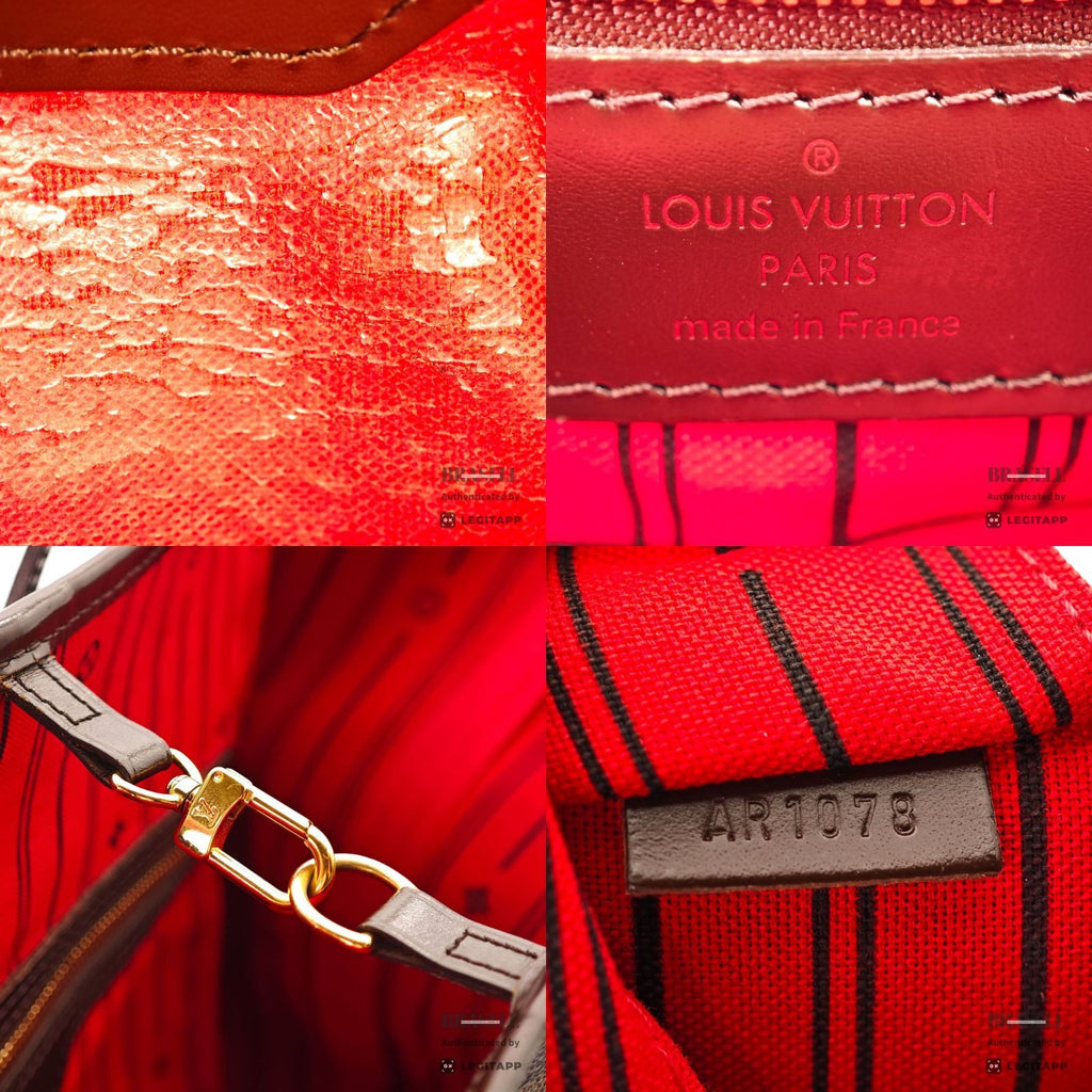LOUIS VUITTON Neverfull MM Damier Ebene Brown Tote Bag N51105 【ImportFeeFREE】