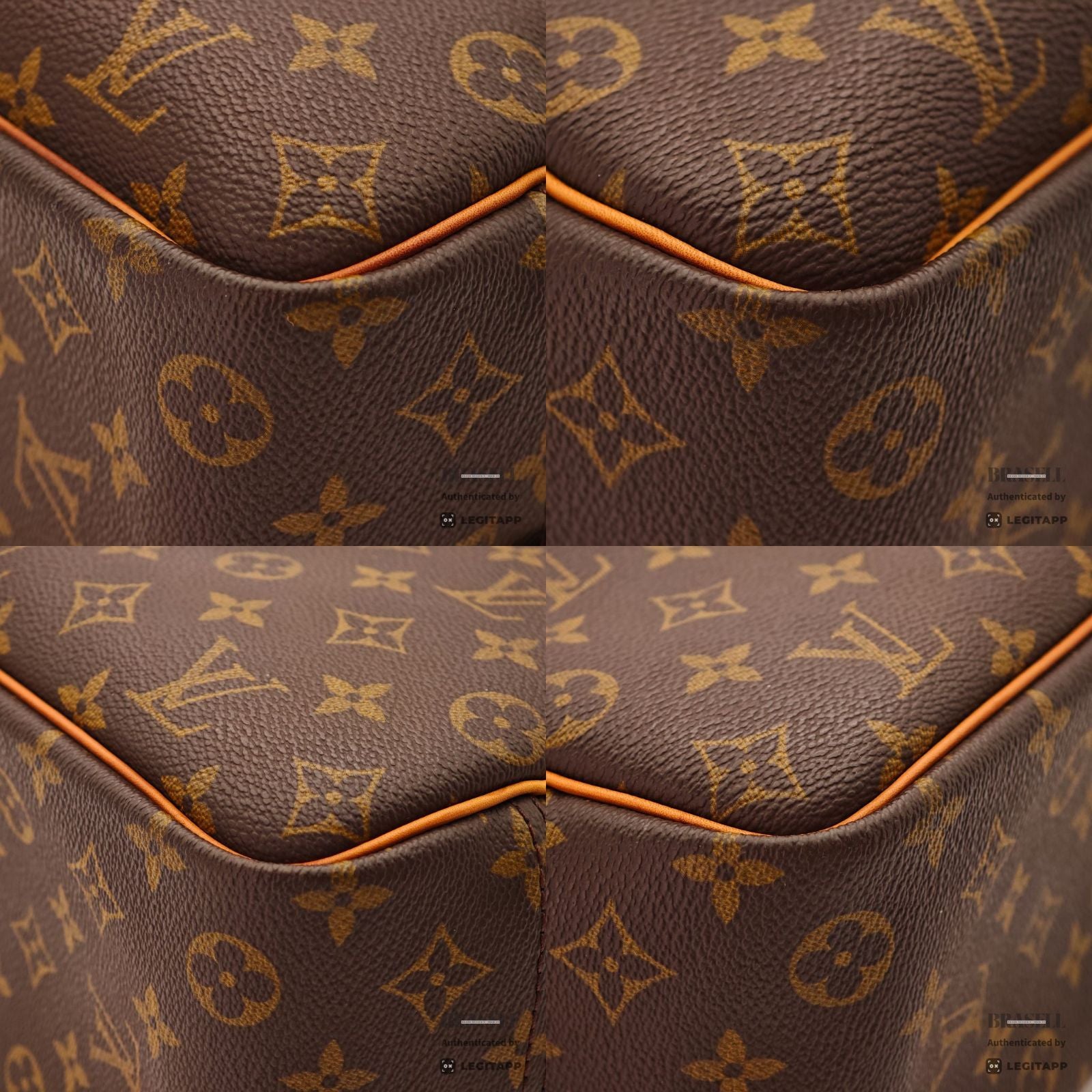 LOUIS VUITTON Deauville Hand Bag Monogram Canvas Brown M47270 【ImportFeeFREE】