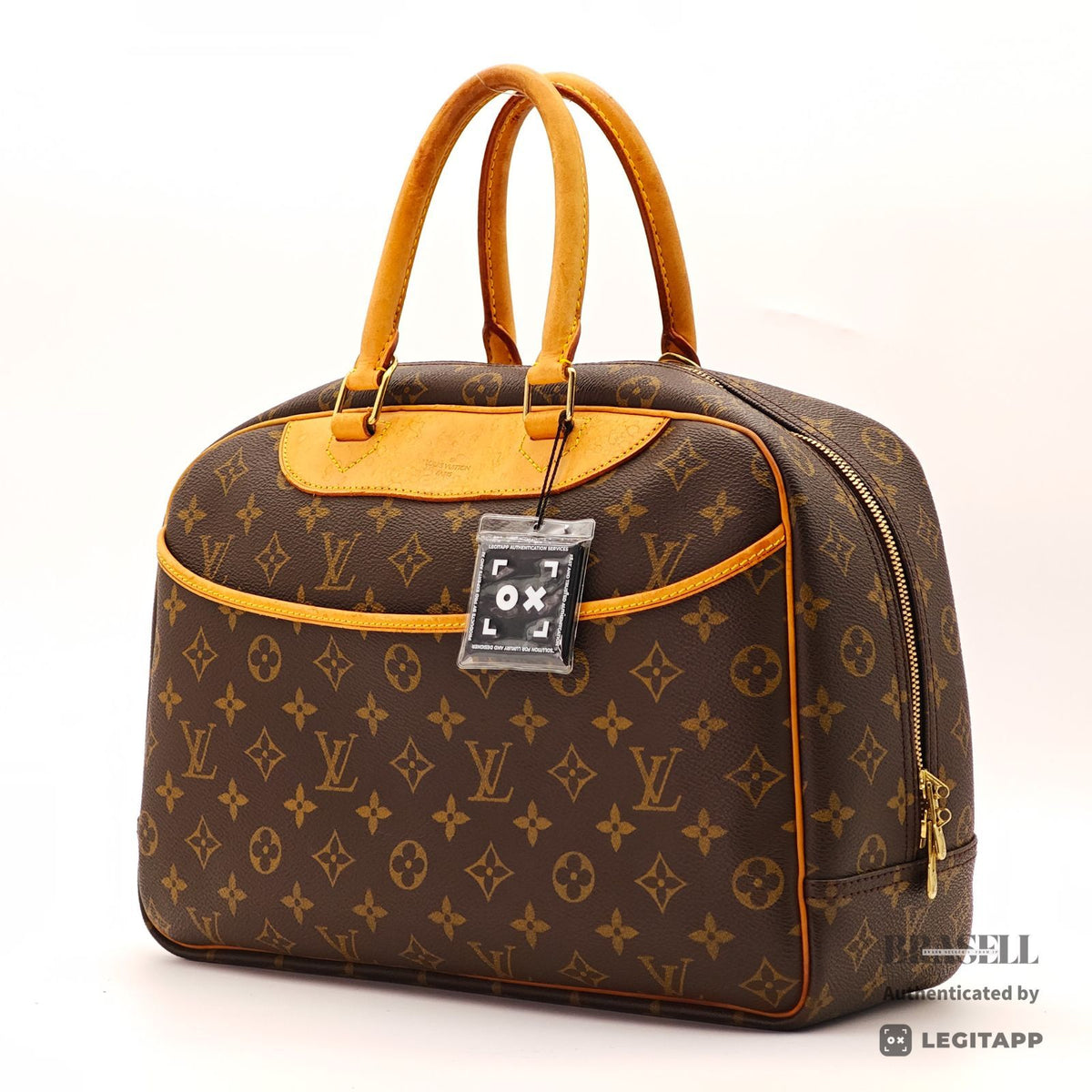 LOUIS VUITTON Deauville Hand Bag Monogram Canvas Brown M47270 【ImportFeeFREE】