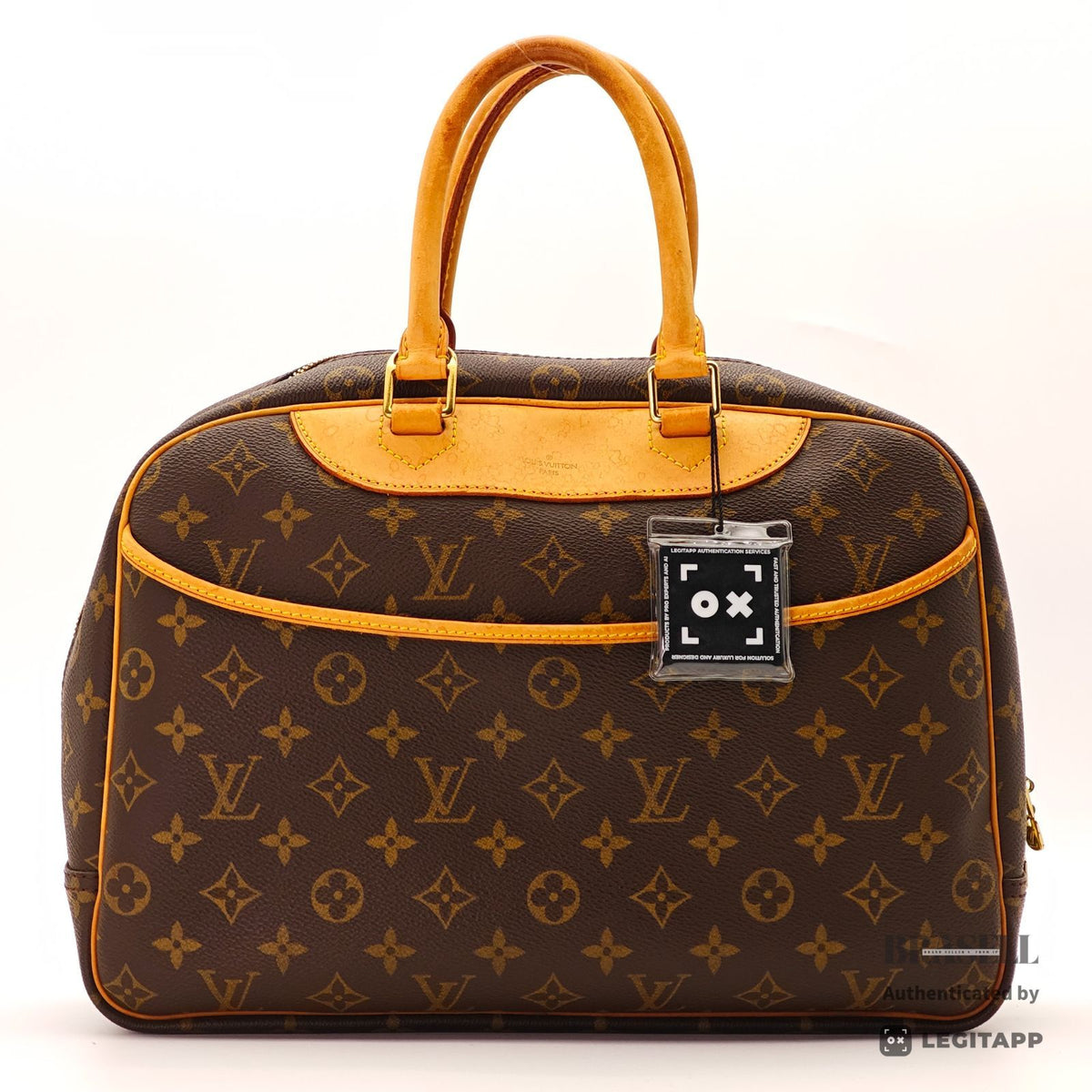 LOUIS VUITTON Deauville Hand Bag Monogram Canvas Brown M47270 【ImportFeeFREE】