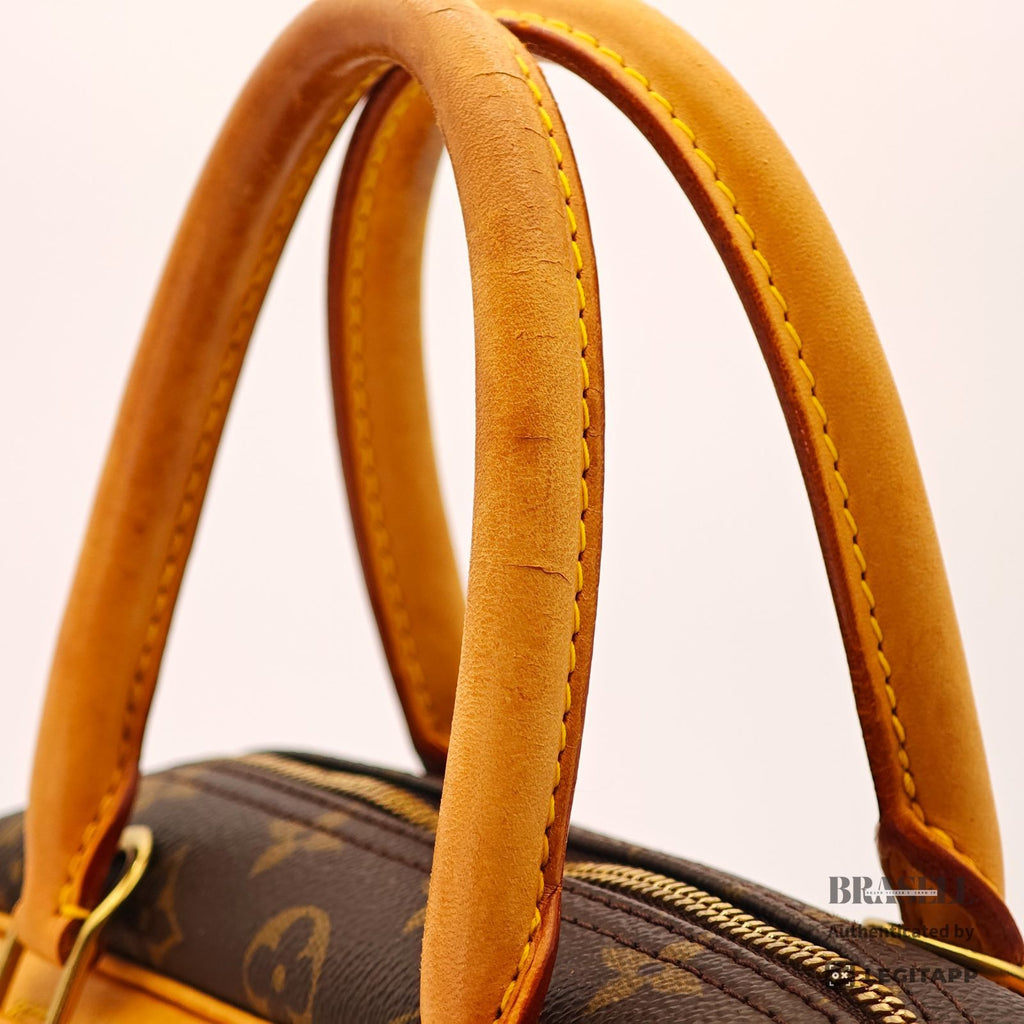 LOUIS VUITTON Deauville Hand Bag Monogram Canvas Brown M47270 【ImportFeeFREE】