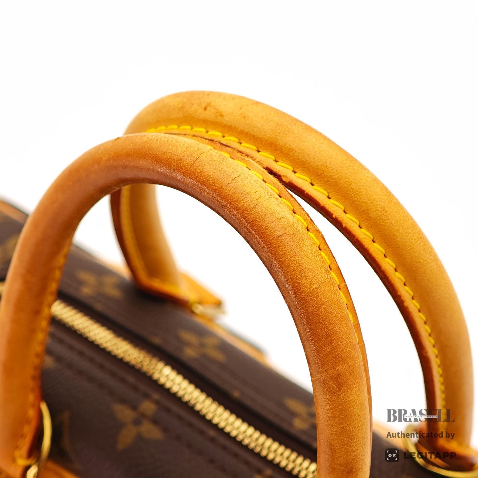 LOUIS VUITTON Deauville Hand Bag Monogram Canvas Brown M47270 【ImportFeeFREE】