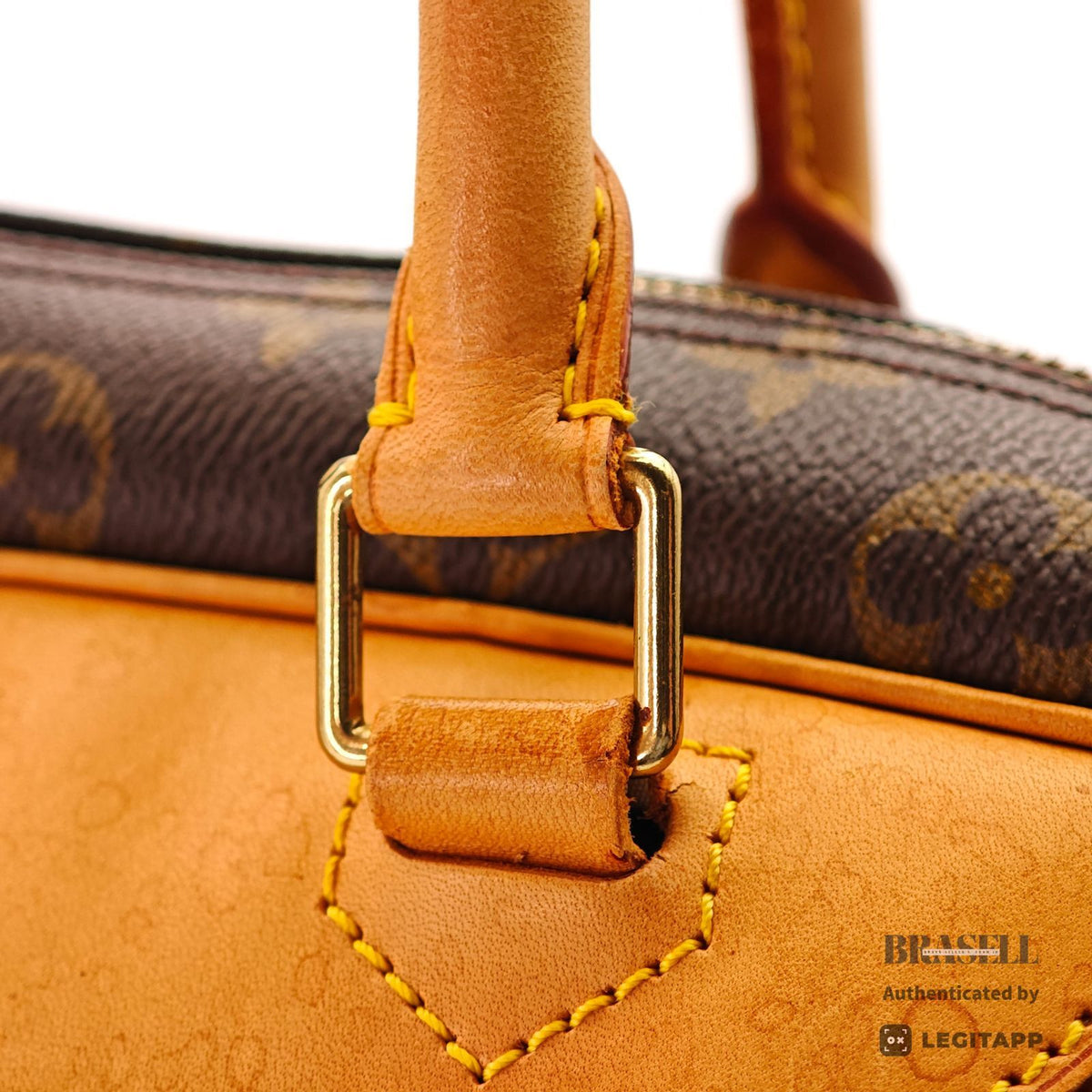 LOUIS VUITTON Deauville Hand Bag Monogram Canvas Brown M47270 【ImportFeeFREE】