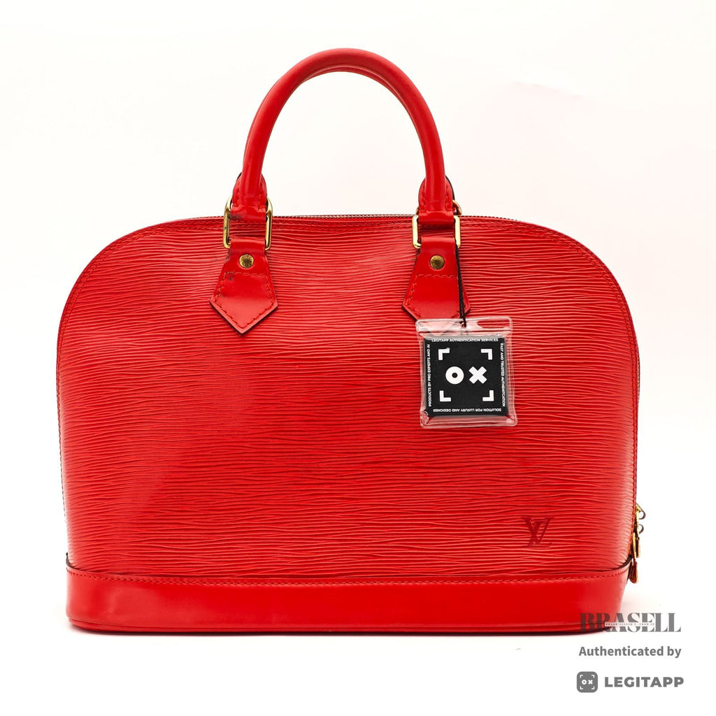 LOUIS VUITTON Epi Alma M52147 Handbag Red Epi Leather Dust Bag 【ImportFeeFREE】