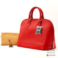 LOUIS VUITTON Epi Alma M52147 Handbag Red Epi Leather Dust Bag 【ImportFeeFREE】