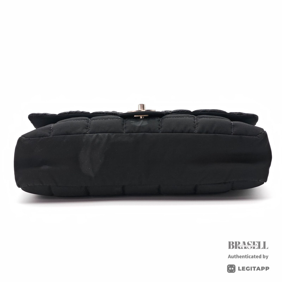 CHANEL Chocolate Bar Quilted Double Chain Shoulder Bag Black【ImportFeeFREE】