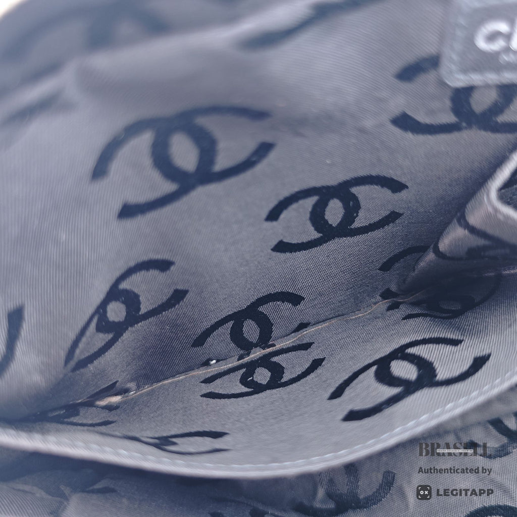 CHANEL Chocolate Bar Quilted Double Chain Shoulder Bag Black【ImportFeeFREE】