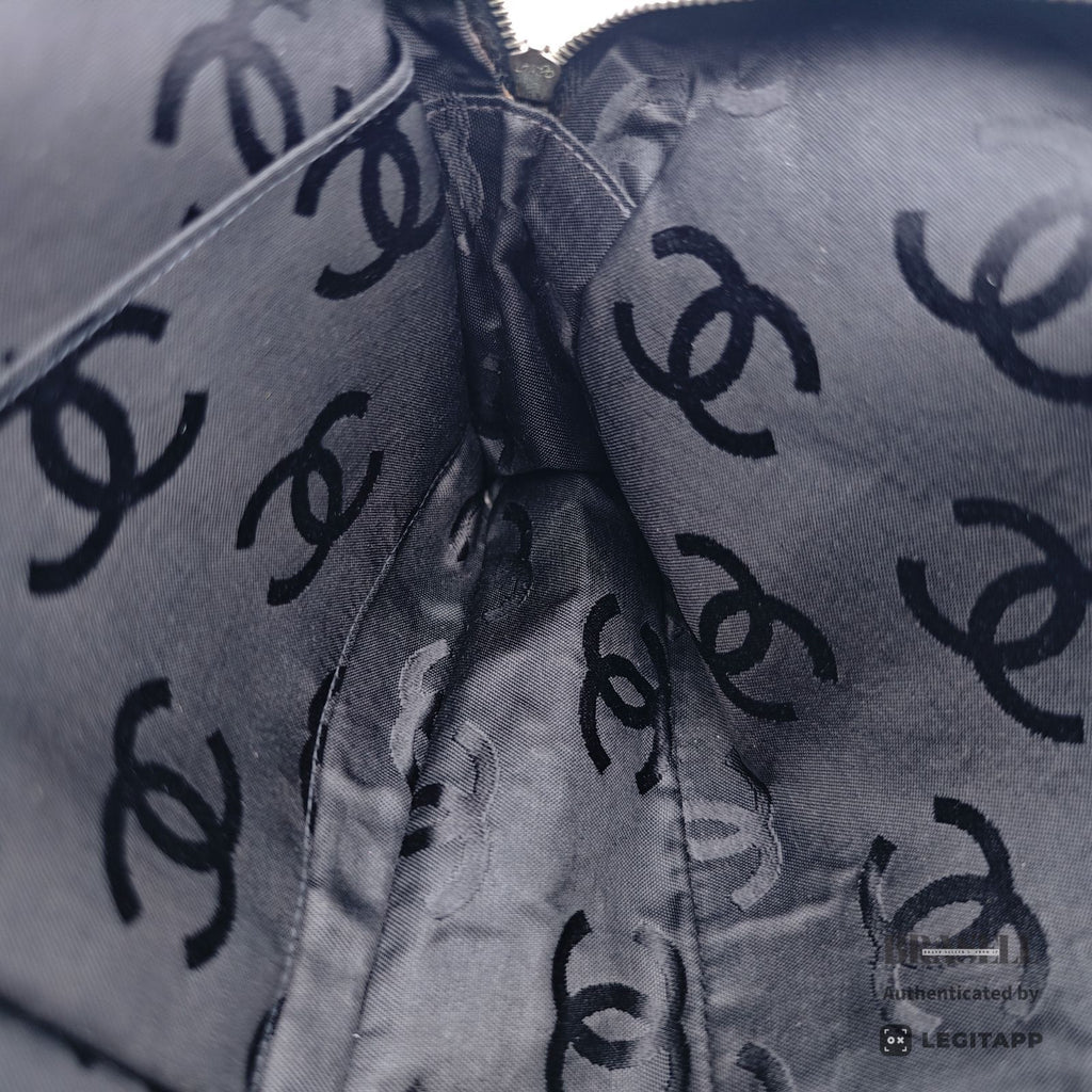 CHANEL Chocolate Bar Quilted Double Chain Shoulder Bag Black【ImportFeeFREE】