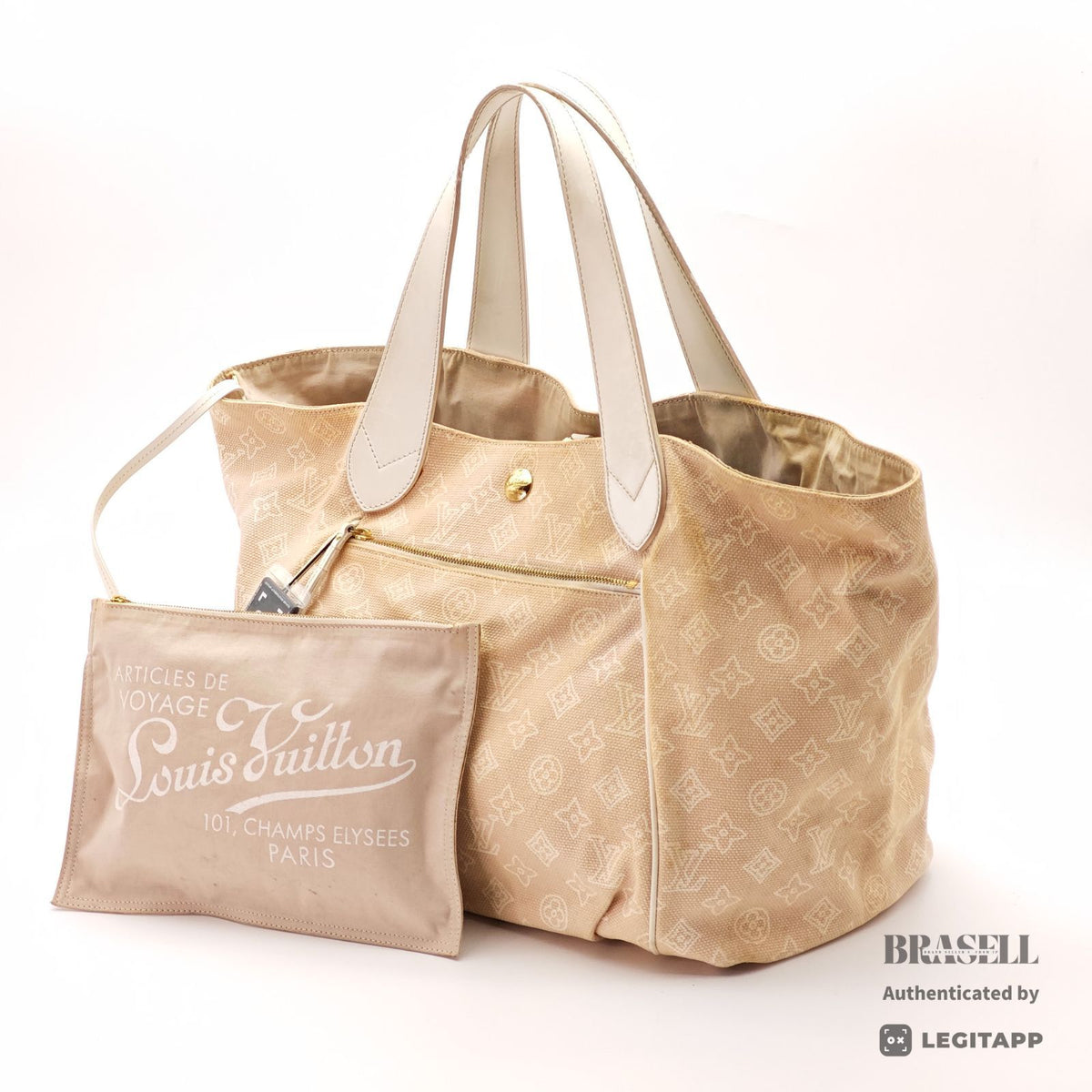 LOUIS VUITTON Cabai Panema GM M95986 Hand Bag Pink Beige 【ImportFeeFREE】