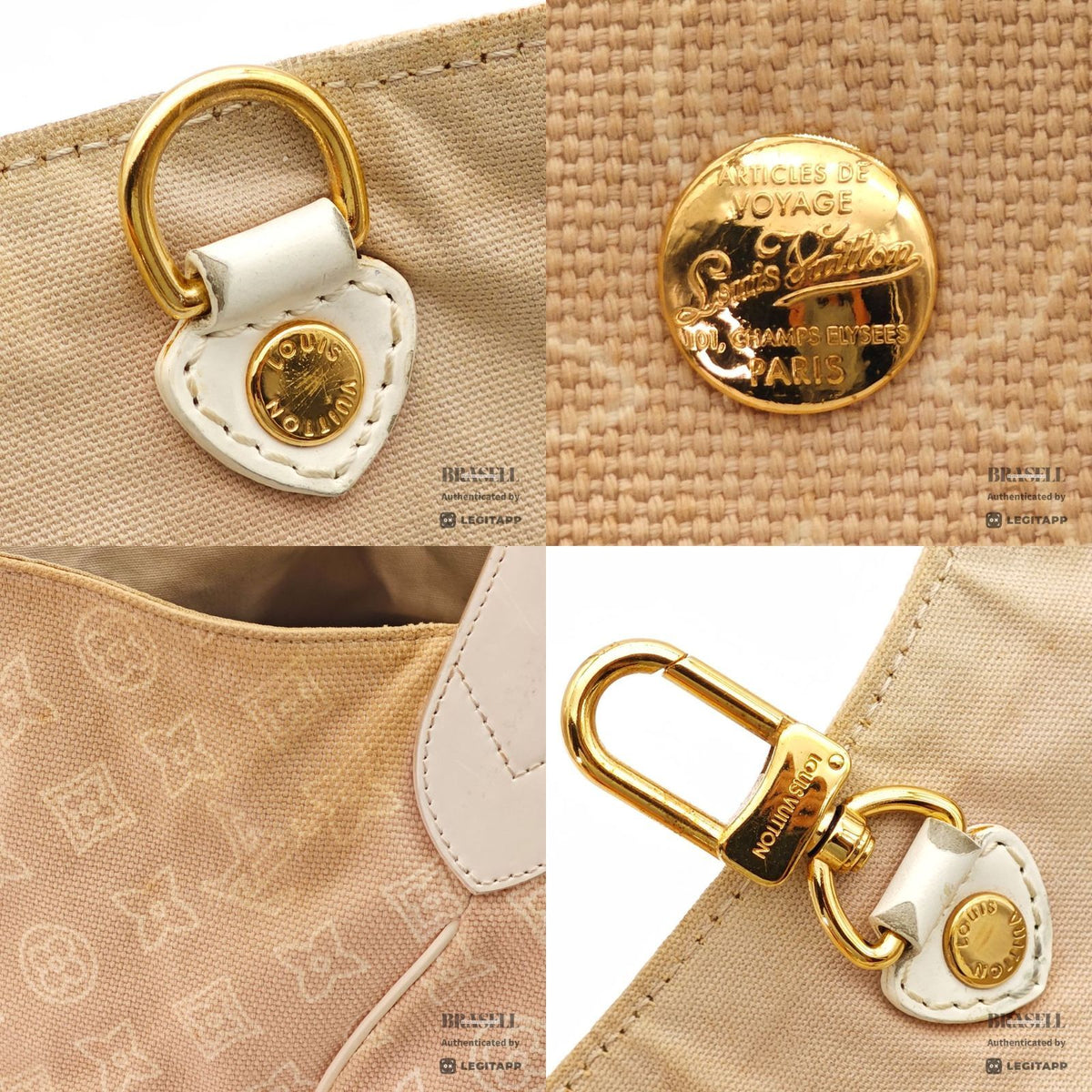 LOUIS VUITTON Cabai Panema GM M95986 Hand Bag Pink Beige 【ImportFeeFREE】
