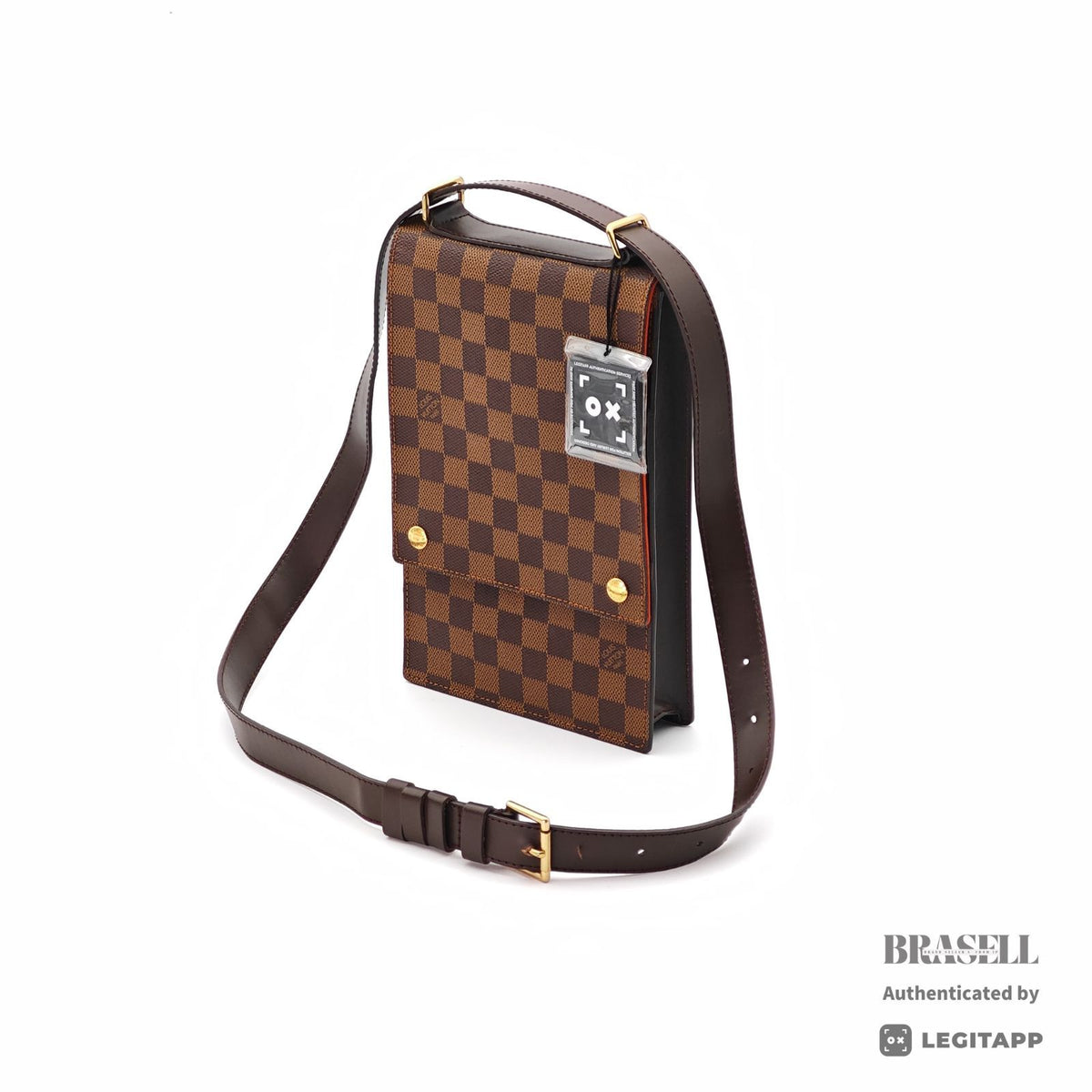 LOUIS VUITTON Damier Ebene Portobello N45271 Shoulder phonecase【ImportFeeFREE】