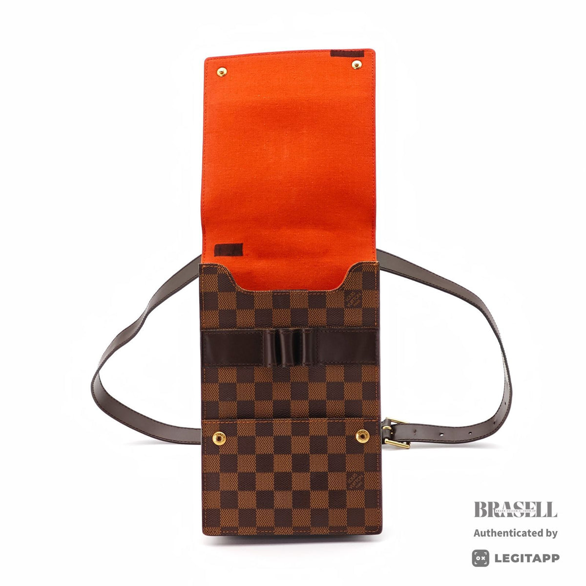 LOUIS VUITTON Damier Ebene Portobello N45271 Shoulder phonecase【ImportFeeFREE】