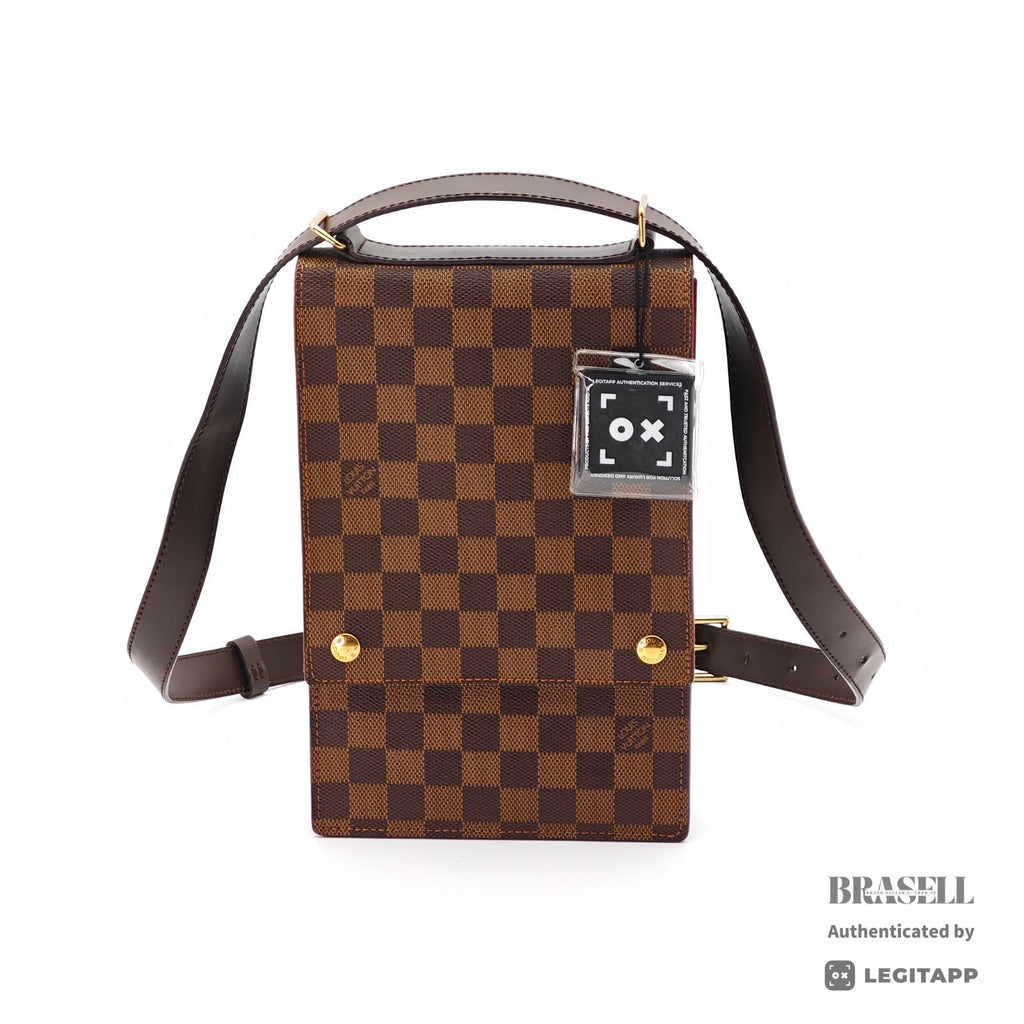 LOUIS VUITTON Damier Ebene Portobello N45271 Shoulder phonecase【ImportFeeFREE】