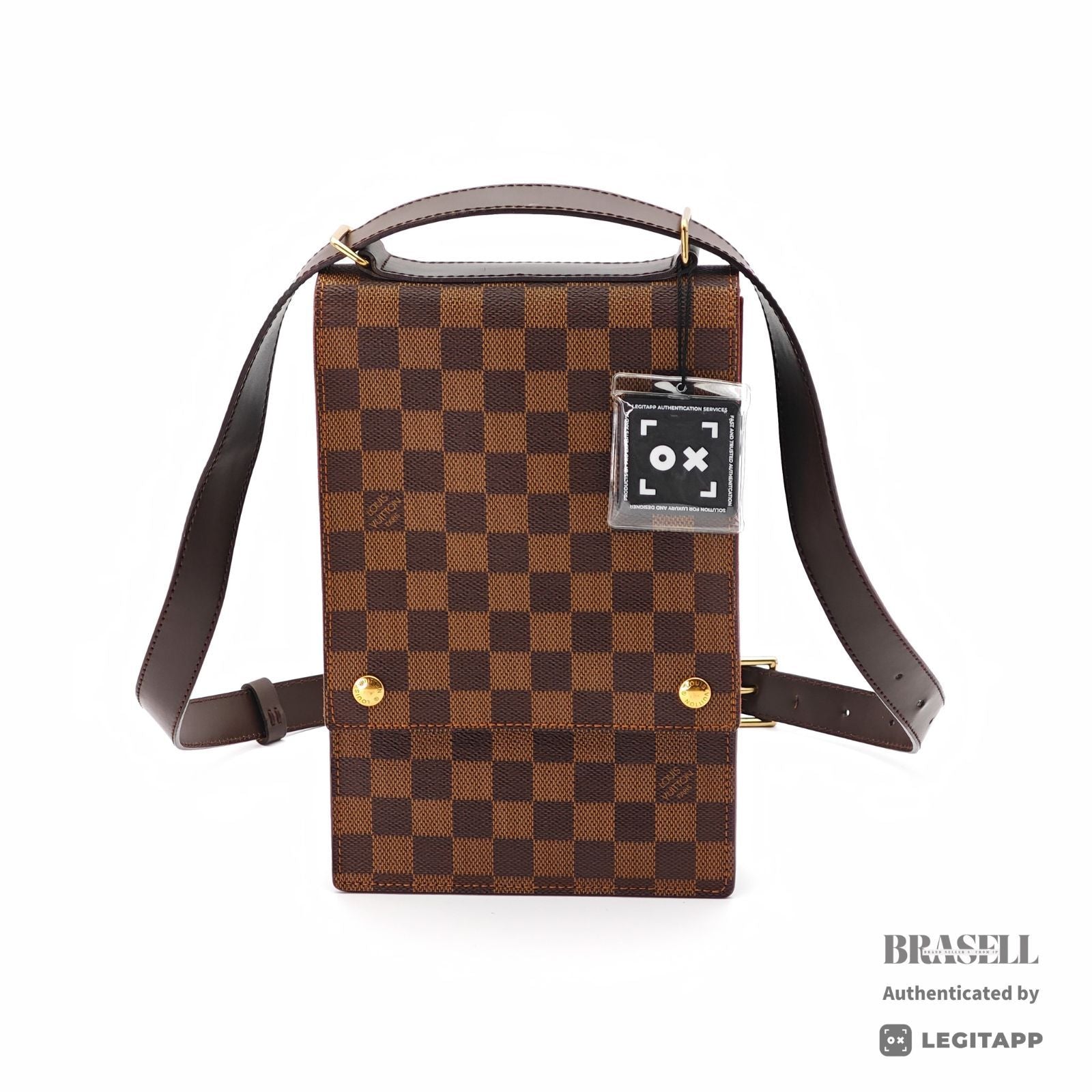 LOUIS VUITTON Damier Ebene Portobello N45271 Shoulder phonecase【ImportFeeFREE】