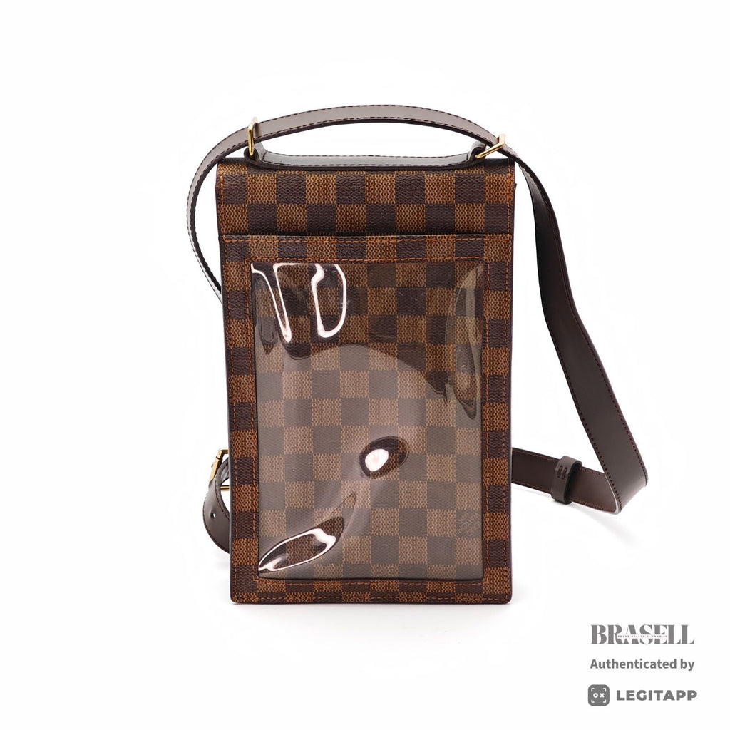 LOUIS VUITTON Damier Ebene Portobello N45271 Shoulder phonecase【ImportFeeFREE】