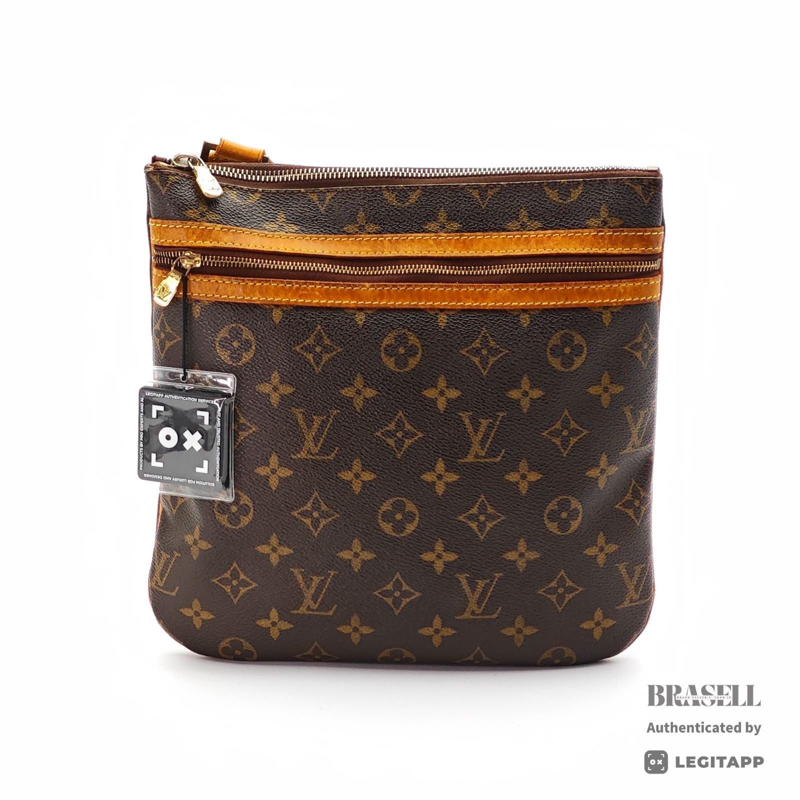 LOUIS VUITTON Monogram Bosphore M40044 Shoulder Bag Brown【ImportFeeFREE】