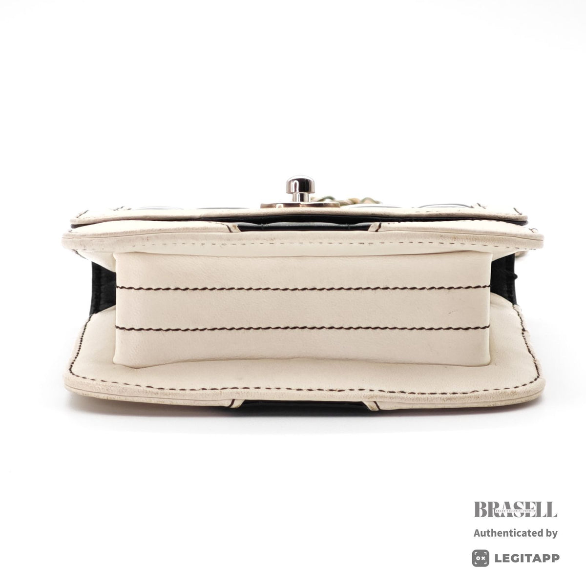 CHANEL Chocolate Bar Mini Chain Shoulder Bag Black White【ImportFeeFREE】