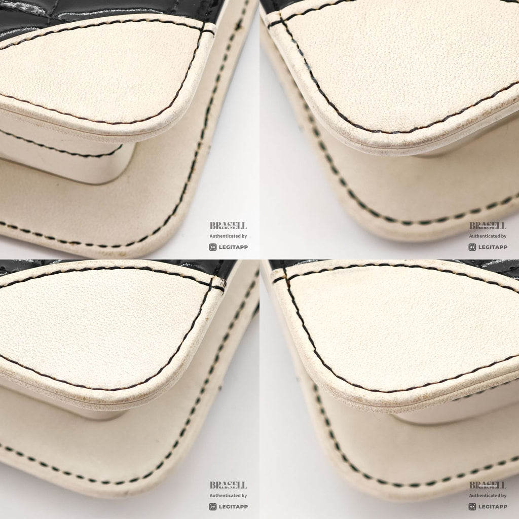 CHANEL Chocolate Bar Mini Chain Shoulder Bag Black White【ImportFeeFREE】