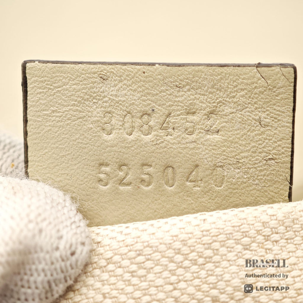 GUCCI GG Canvas Shoulder Bag 308452 Beige Leather Canvas 【ImportFeeFREE】
