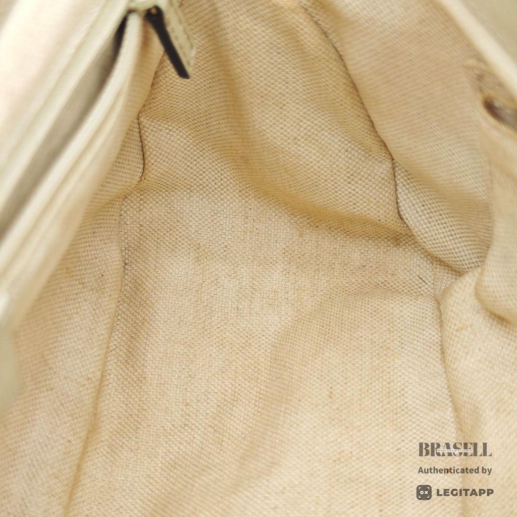 GUCCI GG Canvas Shoulder Bag 308452 Beige Leather Canvas 【ImportFeeFREE】