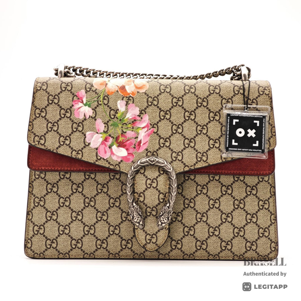 GUCCI Dionysus GG Blooms Chain Shoulder Bag 400235 Beige Canvas【ImportFeeFREE】