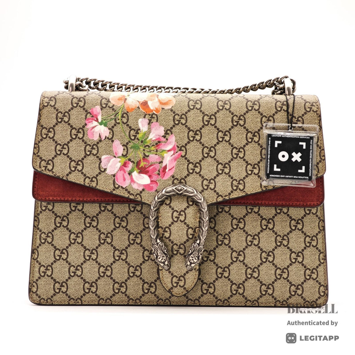 GUCCI Dionysus GG Blooms Chain Shoulder Bag 400235 Beige Canvas【ImportFeeFREE】