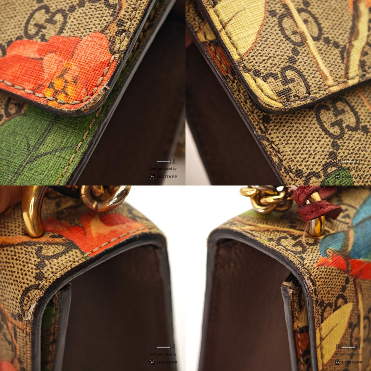 GUCCI Tian Padlock 2Way Hand Bag 499487 Floral GG Supreme【ImportFeeFREE】