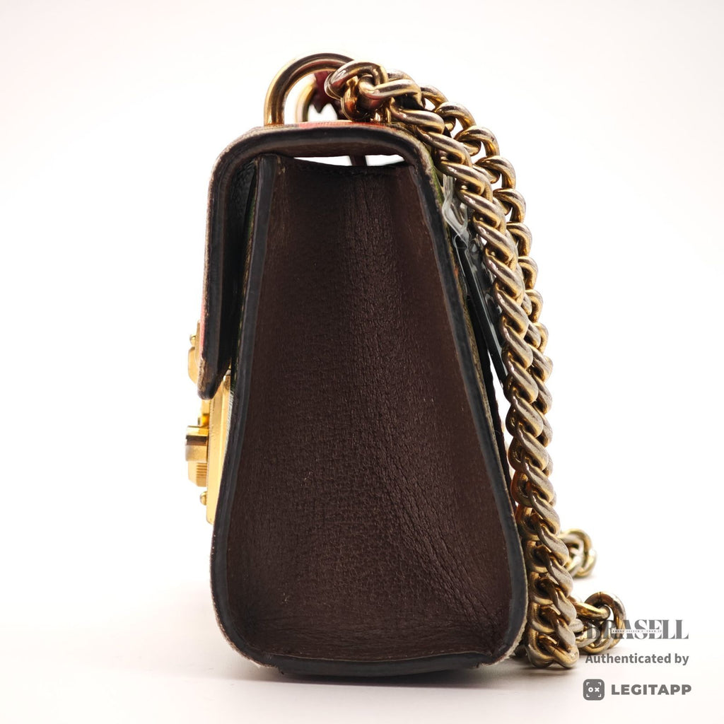 GUCCI Tian Padlock 2Way Hand Bag 499487 Floral GG Supreme【ImportFeeFREE】