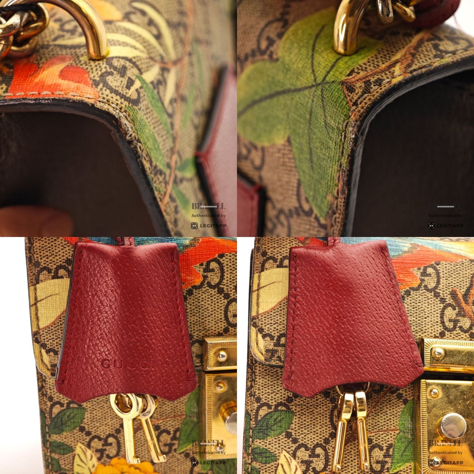 GUCCI Tian Padlock 2Way Hand Bag 499487 Floral GG Supreme【ImportFeeFREE】